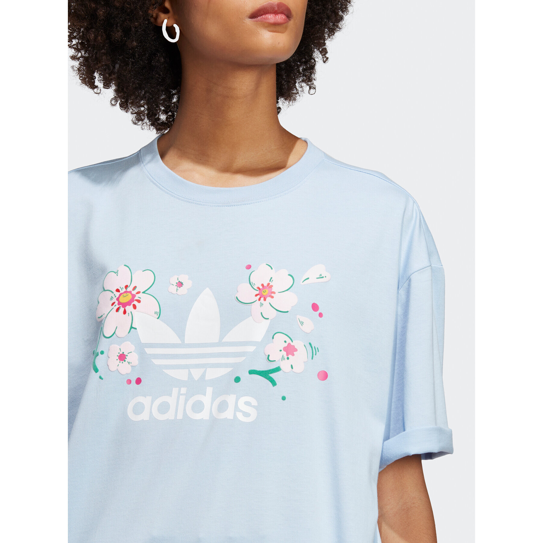 adidas Tričko Oversized T-Shirt IP3750 Modrá - Pepit.sk