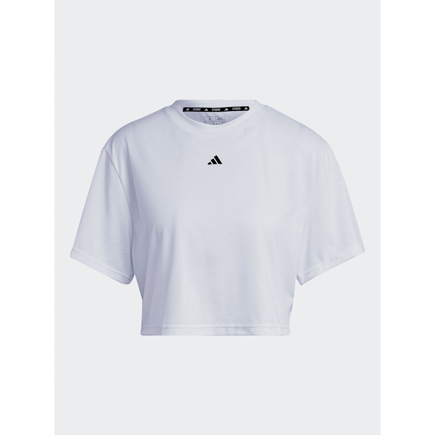 adidas Tričko Studio T-Shirt IB8564 Biela Loose Fit - Pepit.sk