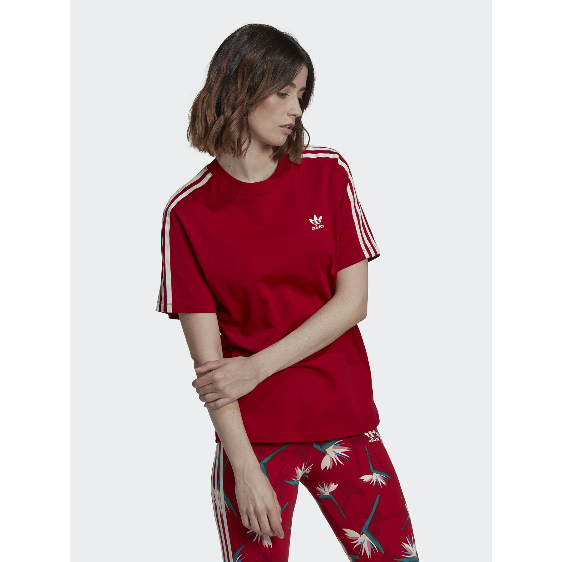 adidas Tričko THEBE MAGUGU HK5209 Červená Regular Fit - Pepit.sk