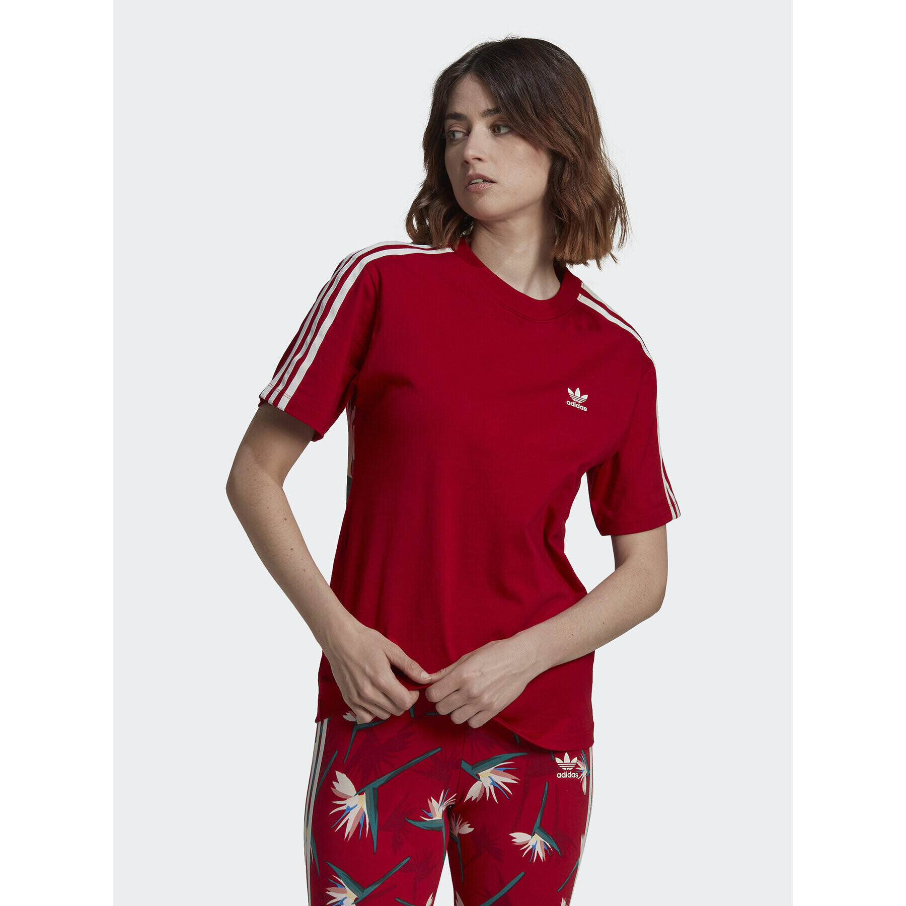 adidas Tričko THEBE MAGUGU HK5209 Červená Regular Fit - Pepit.sk