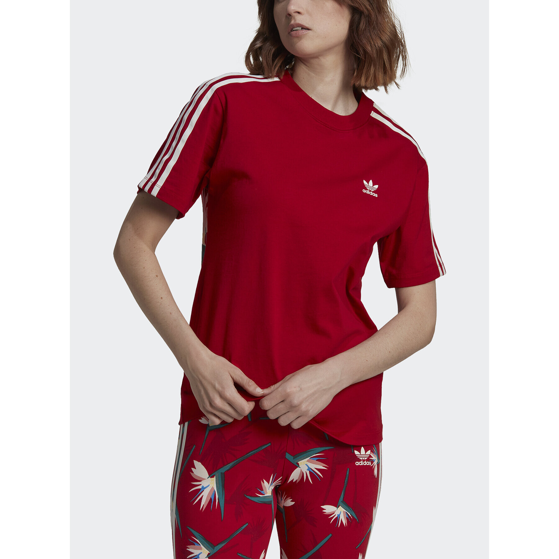 adidas Tričko THEBE MAGUGU HK5209 Červená Regular Fit - Pepit.sk