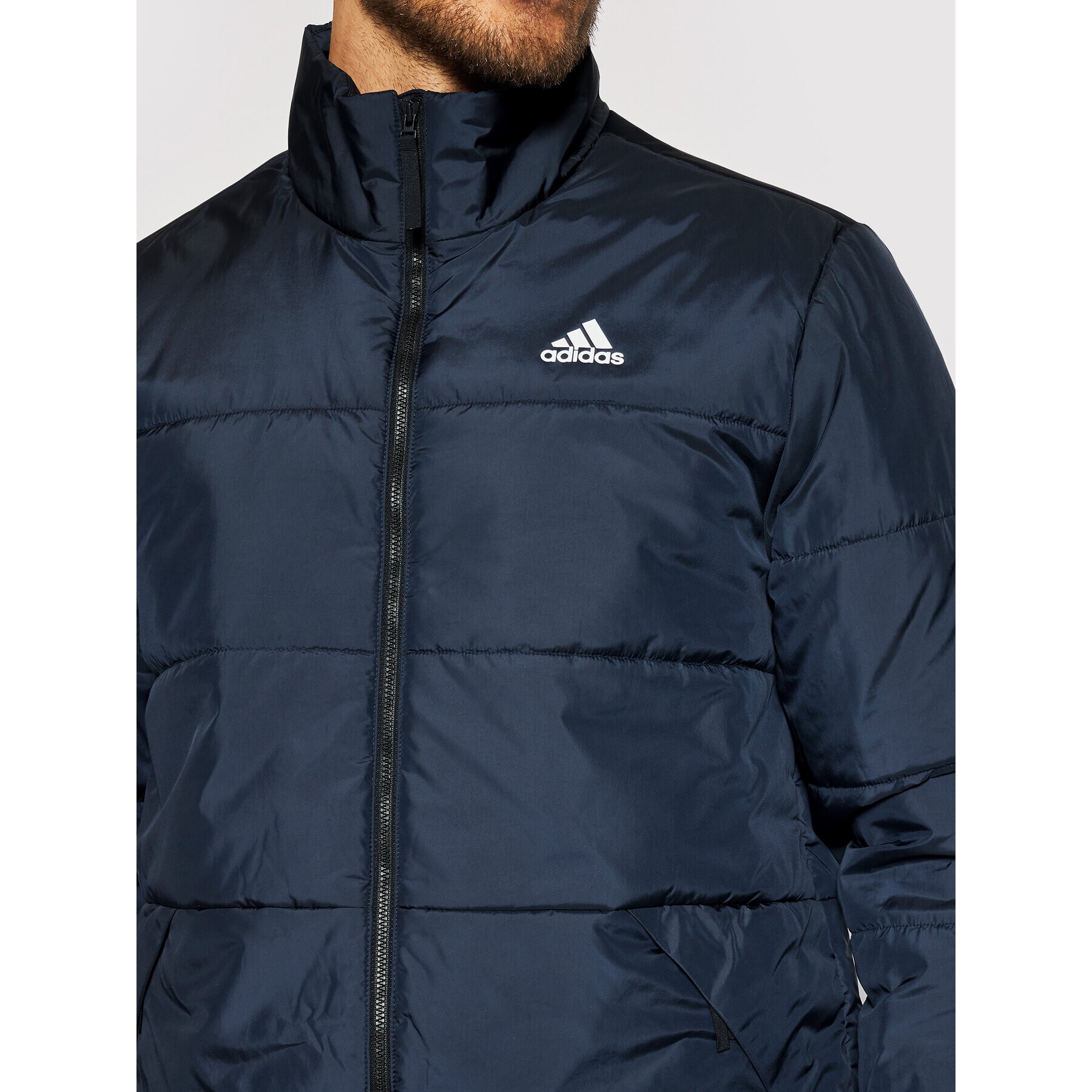 adidas Vatovaná bunda Bsc 3-Stripes Insulated DZ1394 Tmavomodrá Slim Fit - Pepit.sk