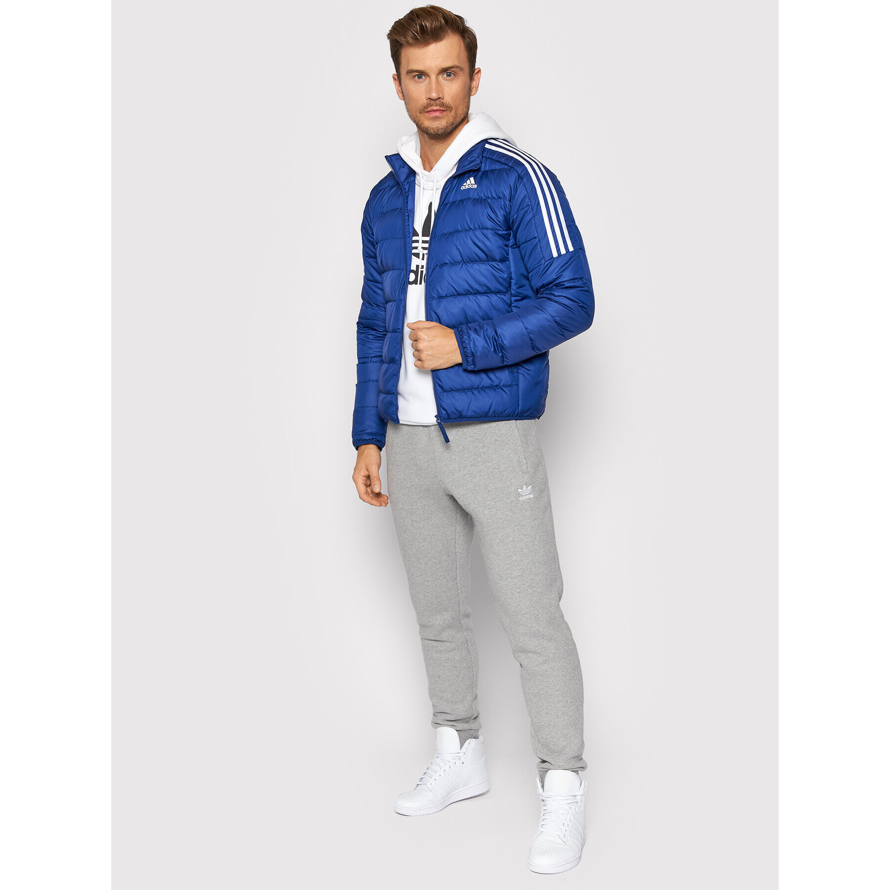 adidas Vatovaná bunda Essentials GT9173 Tmavomodrá Slim Fit - Pepit.sk