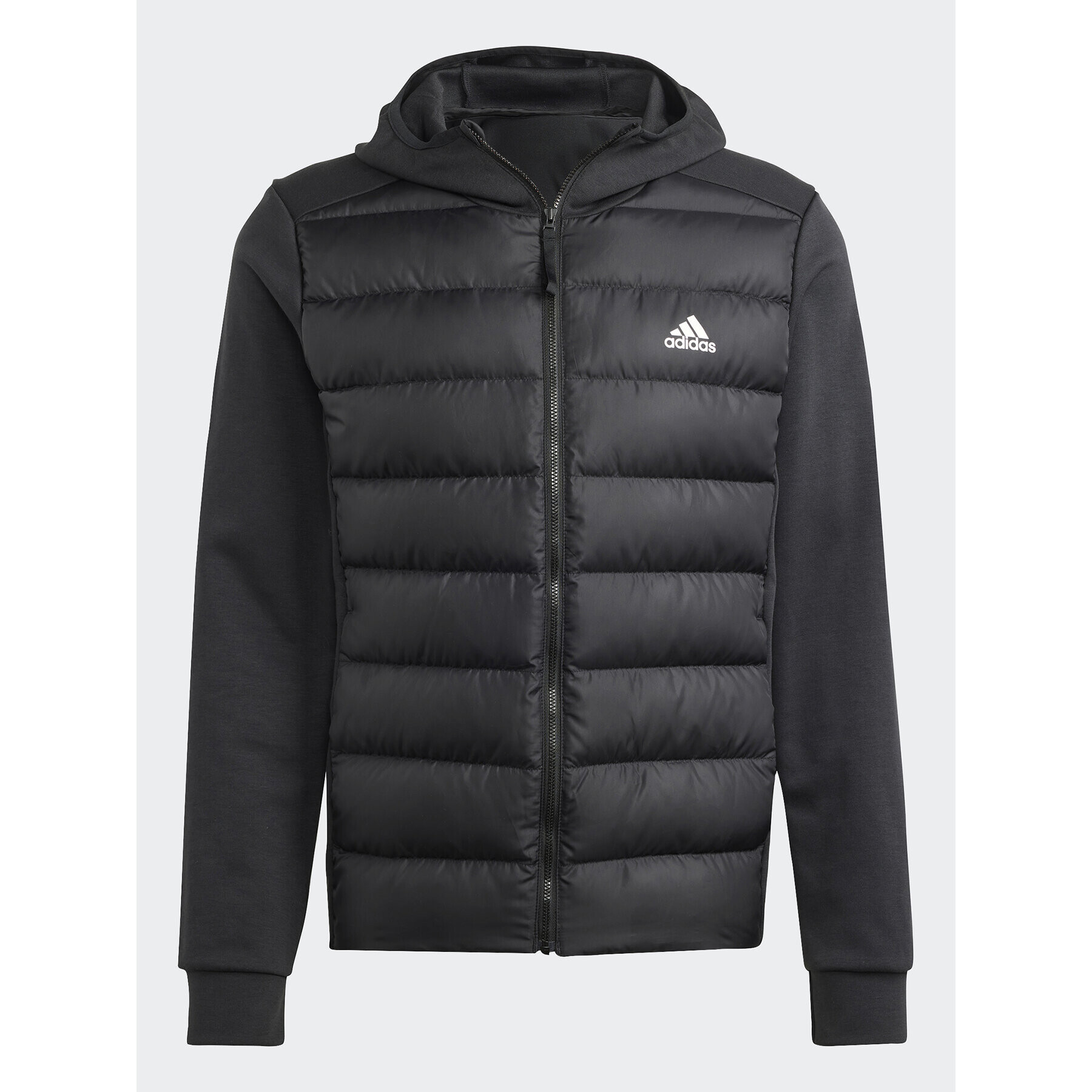 adidas Vatovaná bunda Essentials Hybrid Down HZ4430 Čierna Slim Fit - Pepit.sk