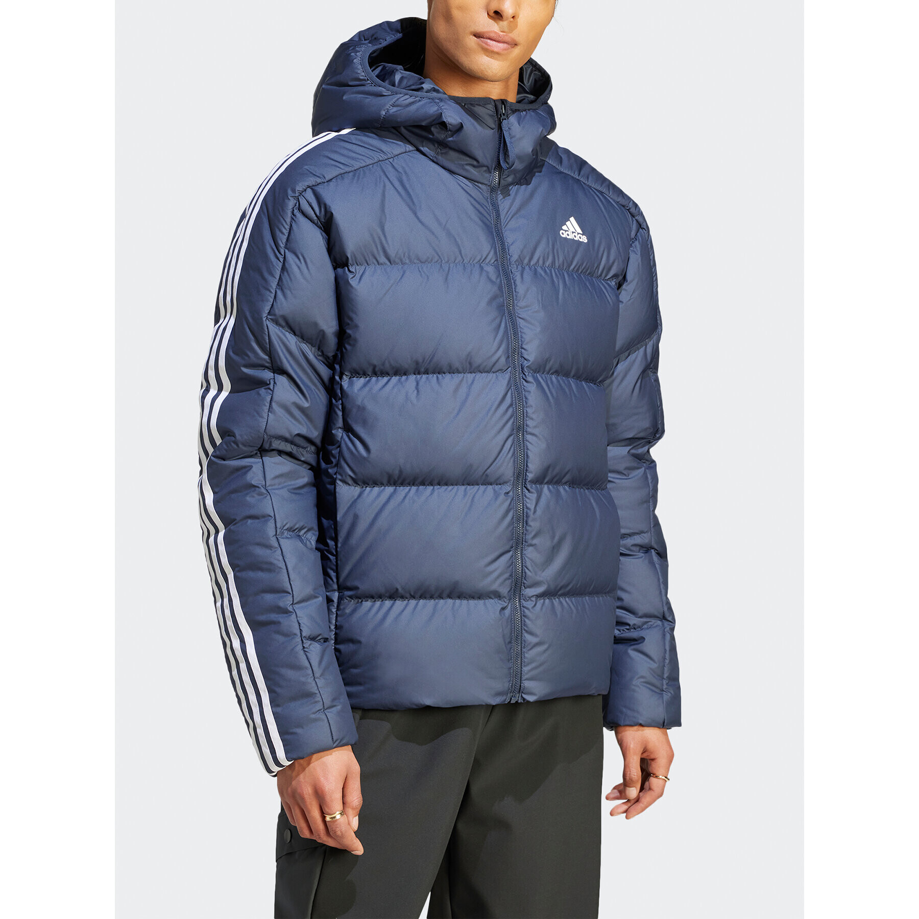 adidas Vatovaná bunda Essentials Midweight Down IK3213 Tmavomodrá Regular Fit - Pepit.sk