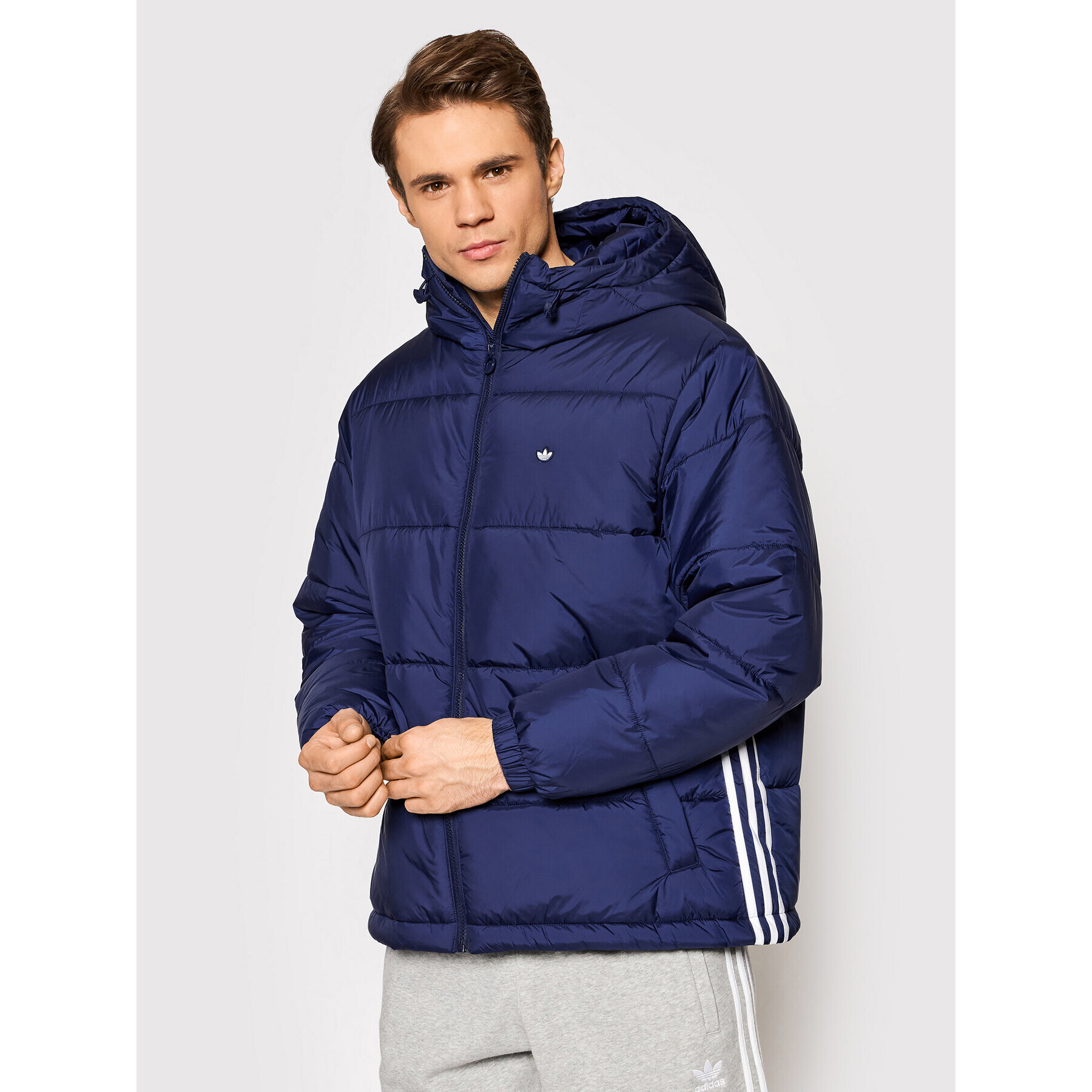 adidas Vatovaná bunda Puffer H13554 Tmavomodrá Regular Fit - Pepit.sk