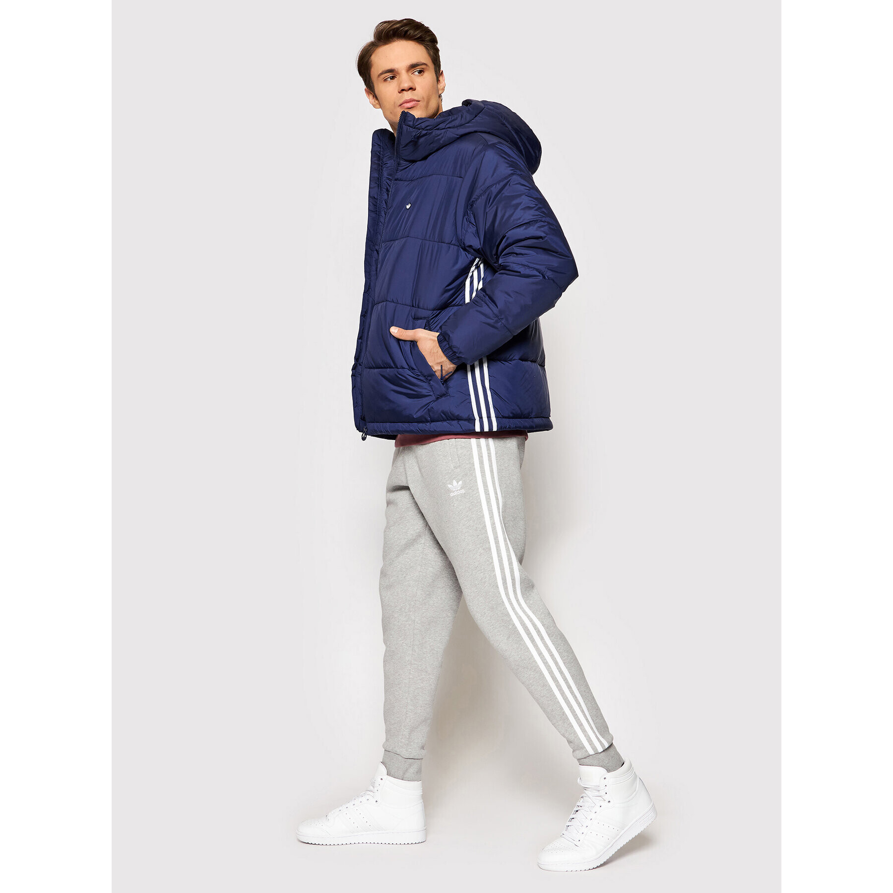 adidas Vatovaná bunda Puffer H13554 Tmavomodrá Regular Fit - Pepit.sk