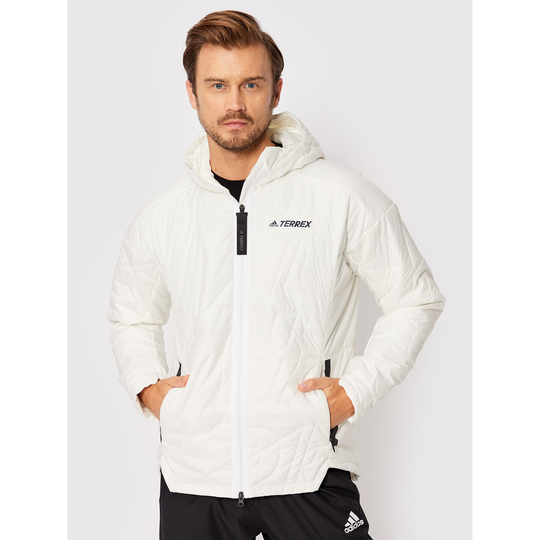 adidas Vatovaná bunda Terrex Myshelter Primaloft GQ3697 Écru Regular Fit - Pepit.sk