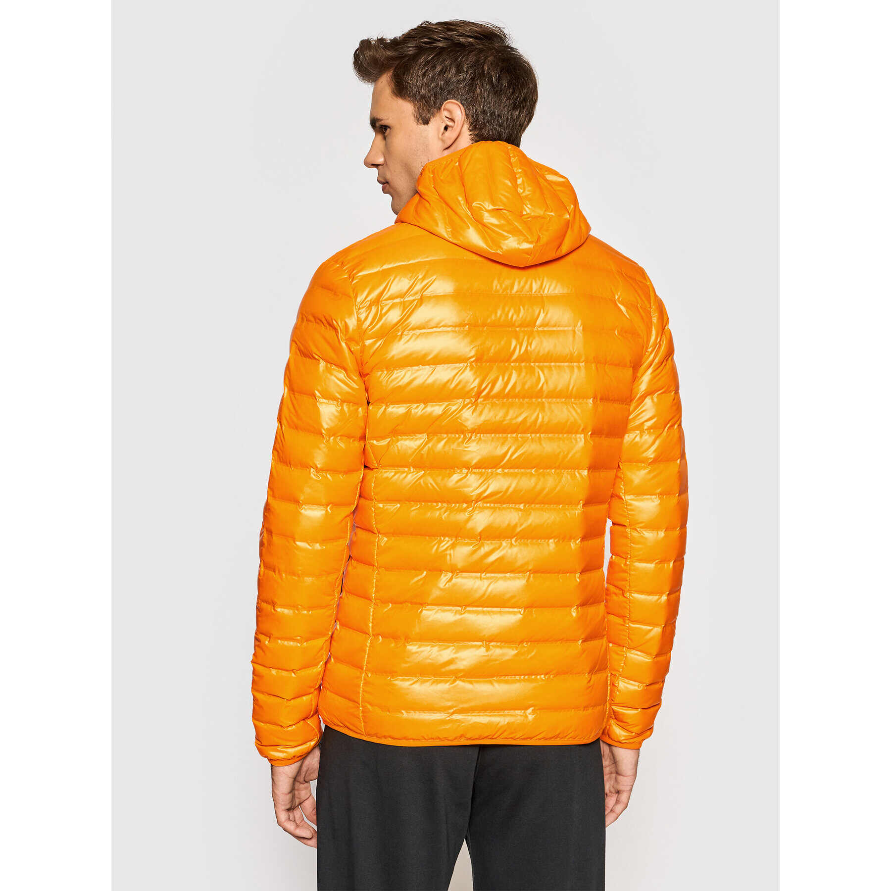 adidas Vatovaná bunda Varilite Hooded GT9215 Oranžová Slim Fit - Pepit.sk