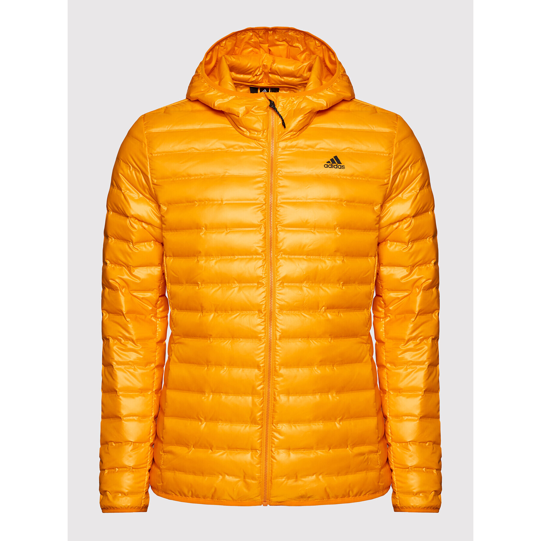 adidas Vatovaná bunda Varilite Hooded GT9215 Oranžová Slim Fit - Pepit.sk