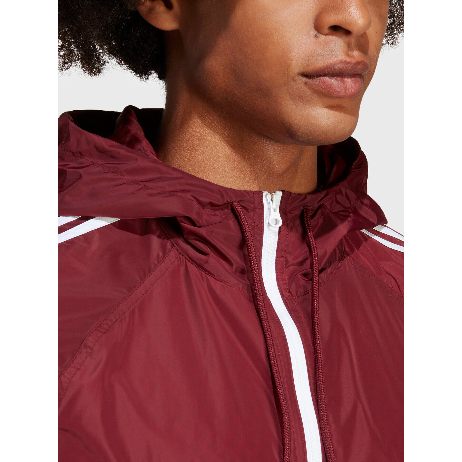 adidas Vetrovka Adicolor Classics Windbreaker IB9960 Červená Loose Fit - Pepit.sk