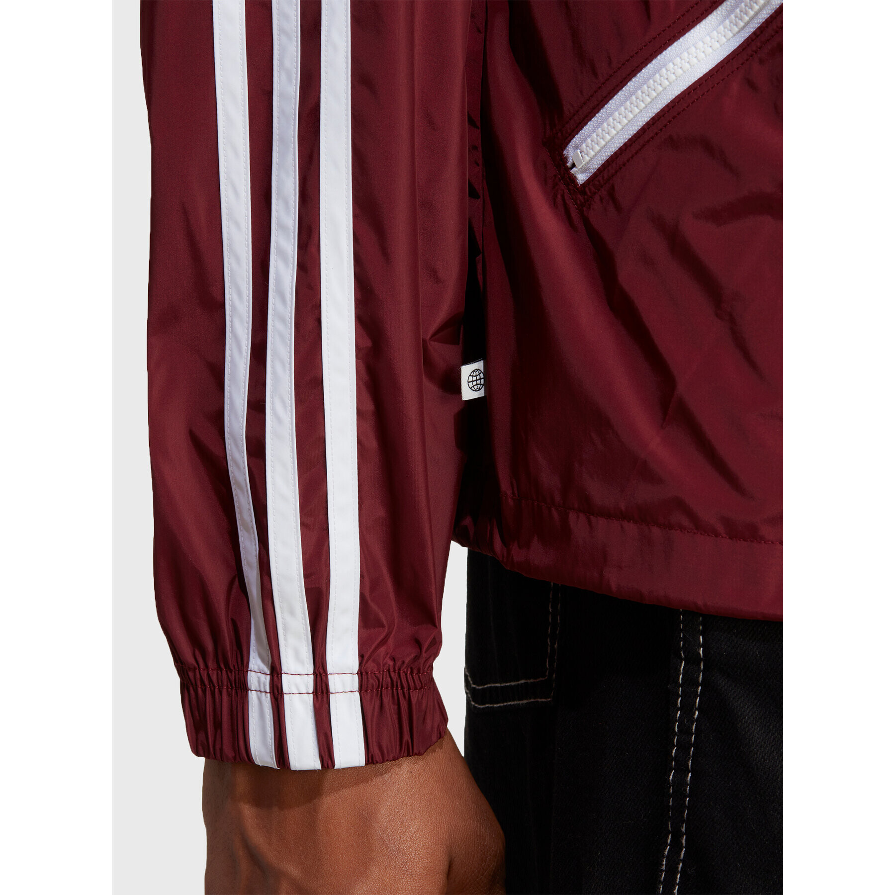 adidas Vetrovka Adicolor Classics Windbreaker IB9960 Červená Loose Fit - Pepit.sk