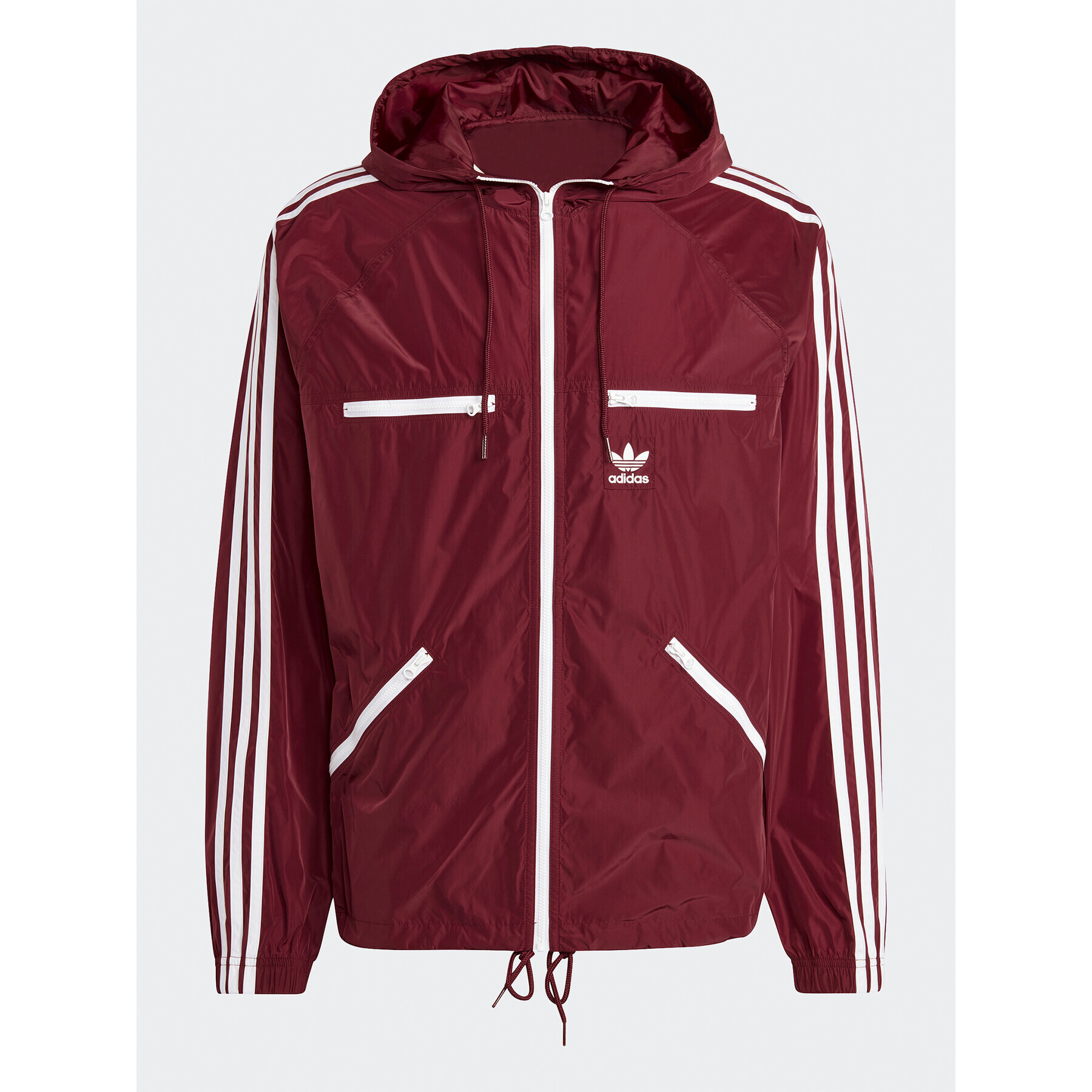 adidas Vetrovka Adicolor Classics Windbreaker IB9960 Červená Loose Fit - Pepit.sk