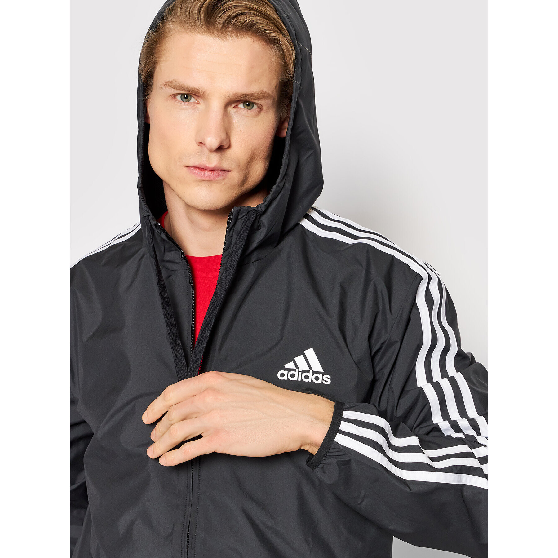 adidas Vetrovka Primegreen Essentials GK9026 Čierna Regular Fit - Pepit.sk