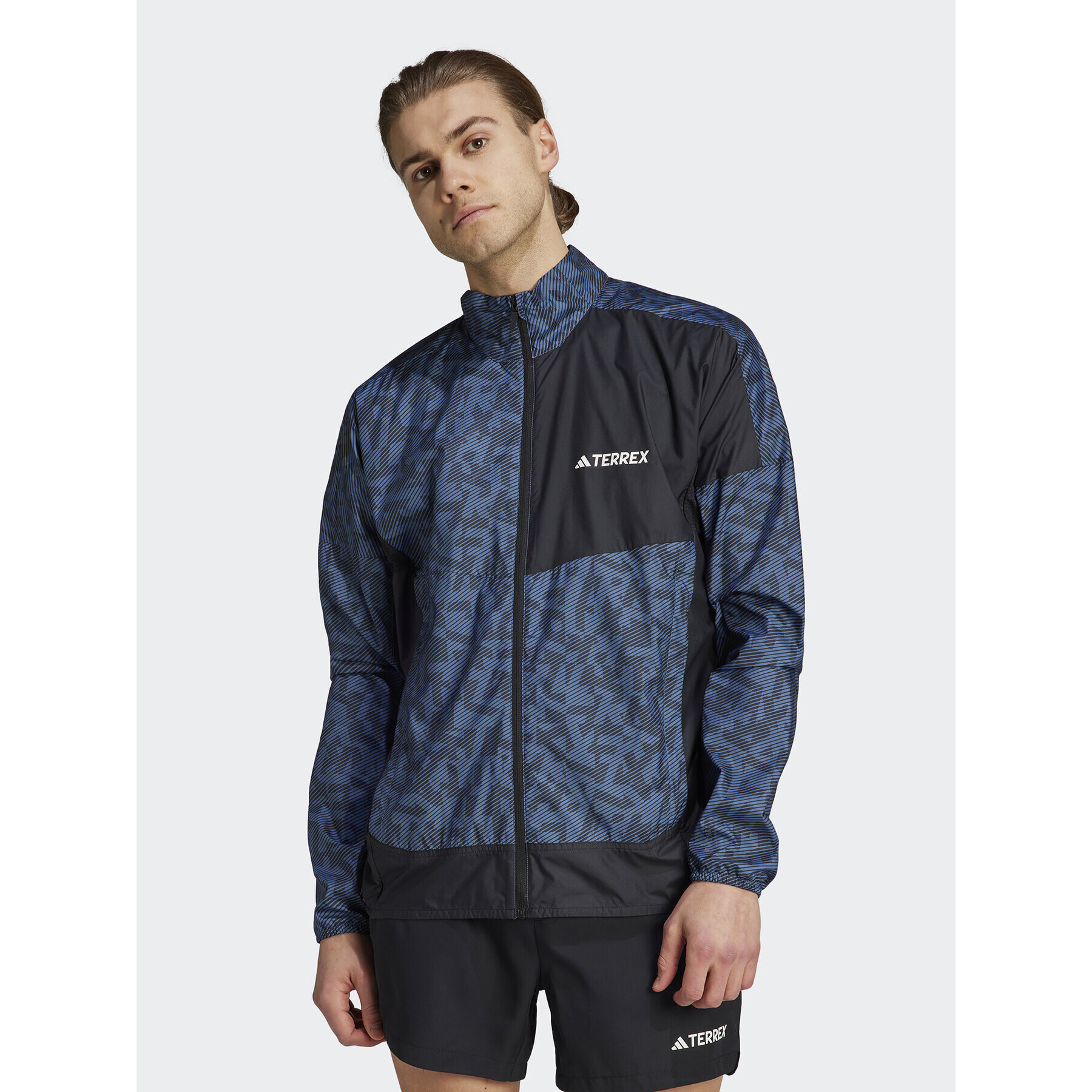 adidas Vetrovka Terrex Trail Running Windbreaker HZ5330 Modrá Regular Fit - Pepit.sk