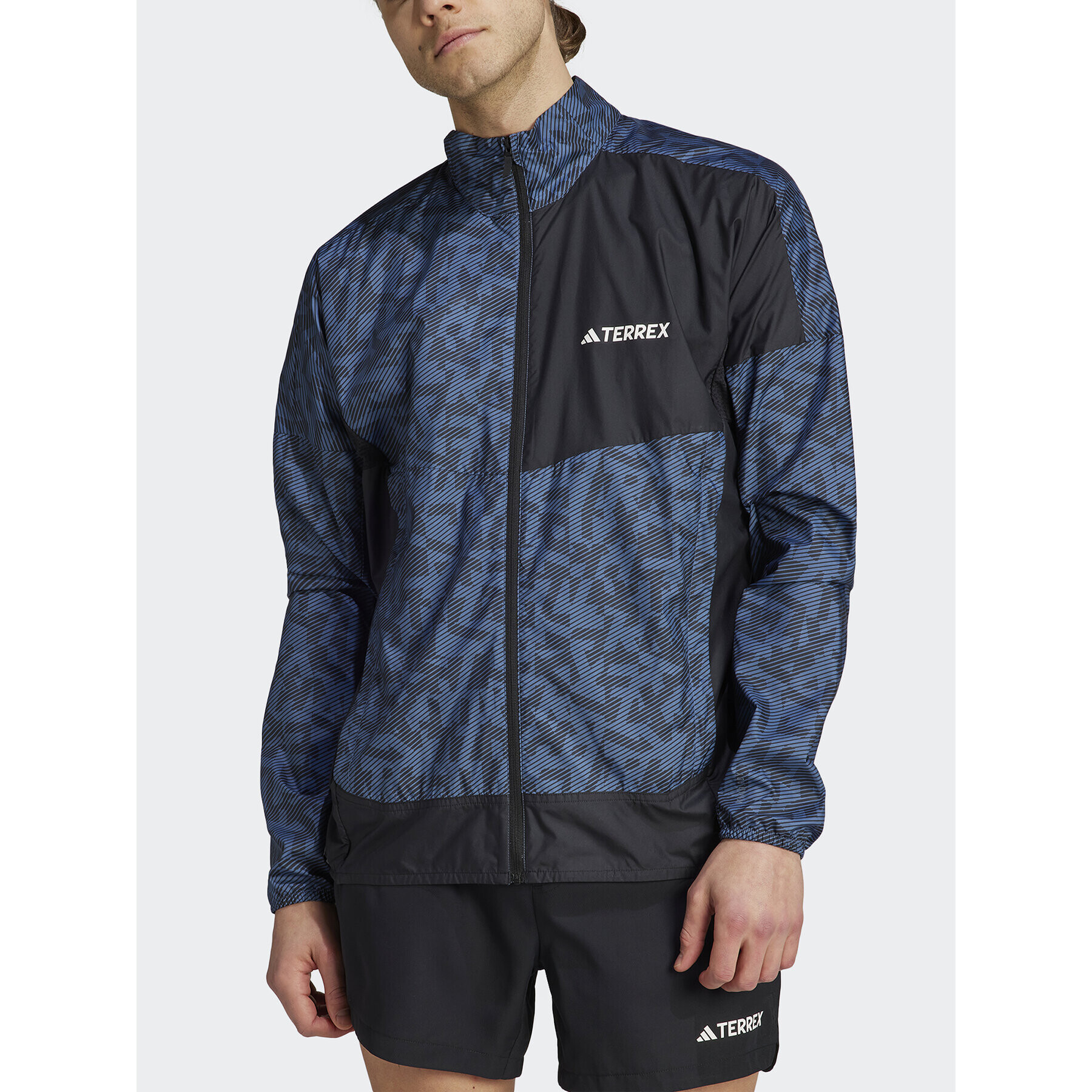 adidas Vetrovka Terrex Trail Running Windbreaker HZ5330 Modrá Regular Fit - Pepit.sk