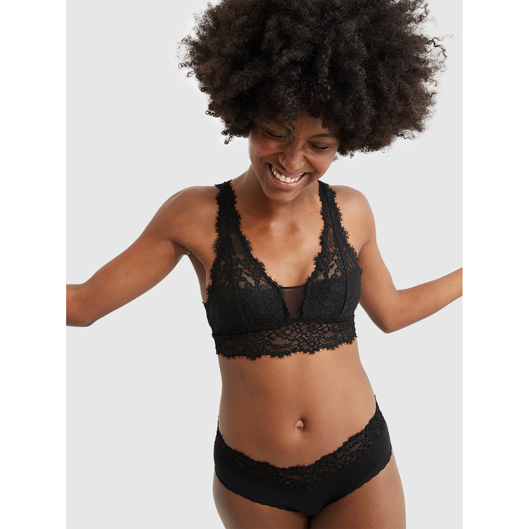 aerie Podprsenka Bralette 069-1697-3177 Čierna - Pepit.sk