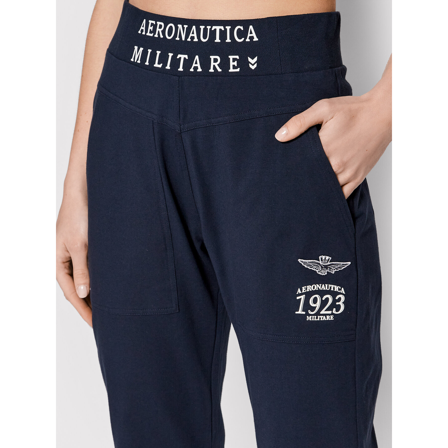 Aeronautica Militare Bavlnené nohavice 221PF847DJ519 Tmavomodrá Regular Fit - Pepit.sk