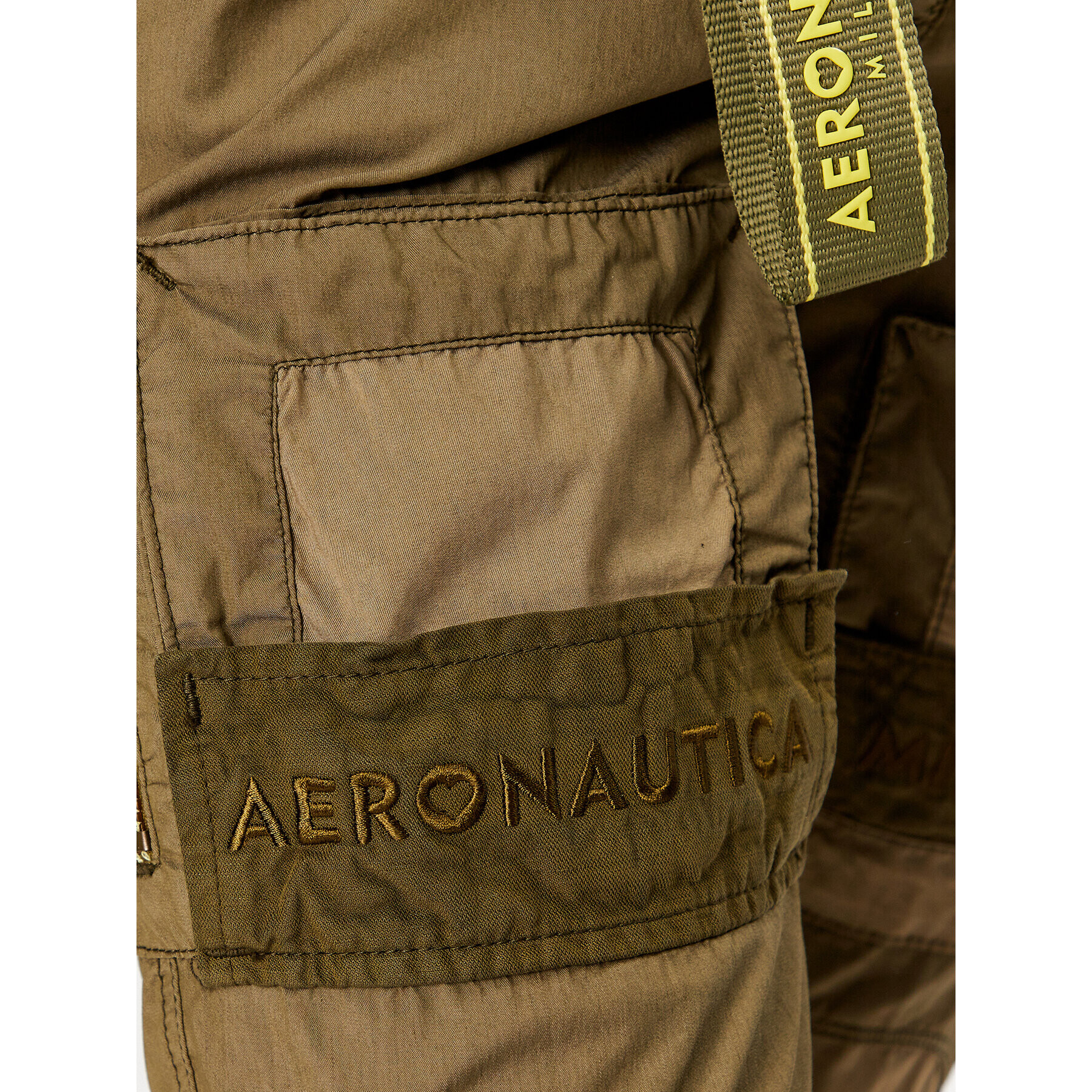 Aeronautica Militare Bavlnené nohavice 231PA1532DCT2987 Zelená Slim Fit - Pepit.sk