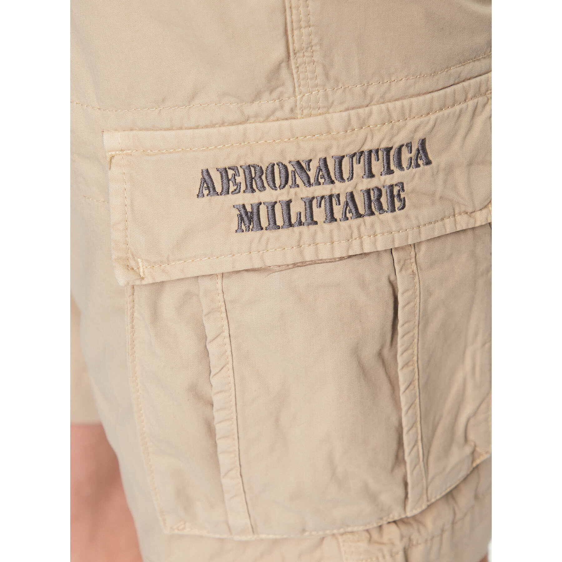 Aeronautica Militare Bavlnené šortky 231BE066CT1122 Béžová Regular Fit - Pepit.sk