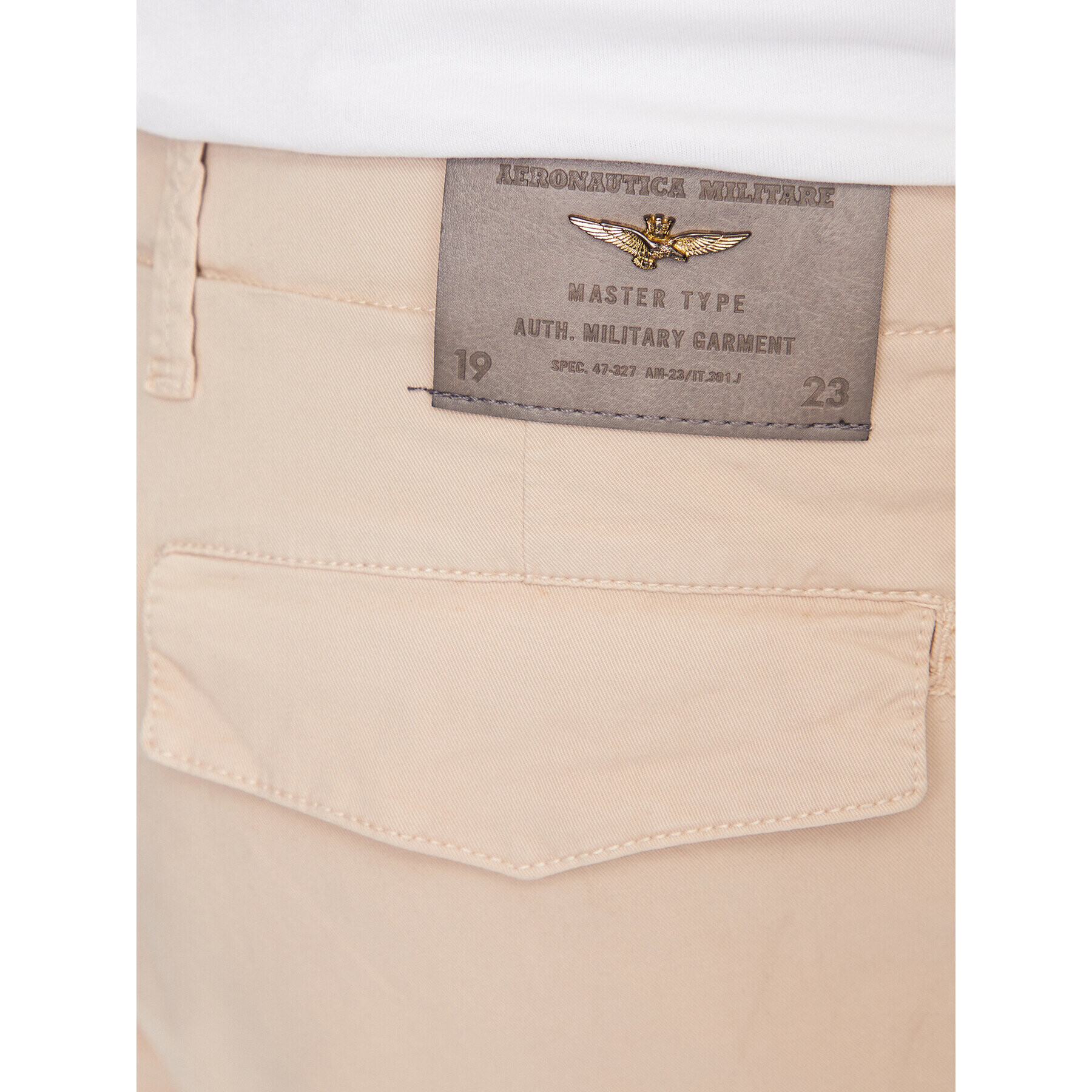 Aeronautica Militare Bavlnené šortky 231BE181CT3093 Béžová Tapered Fit - Pepit.sk