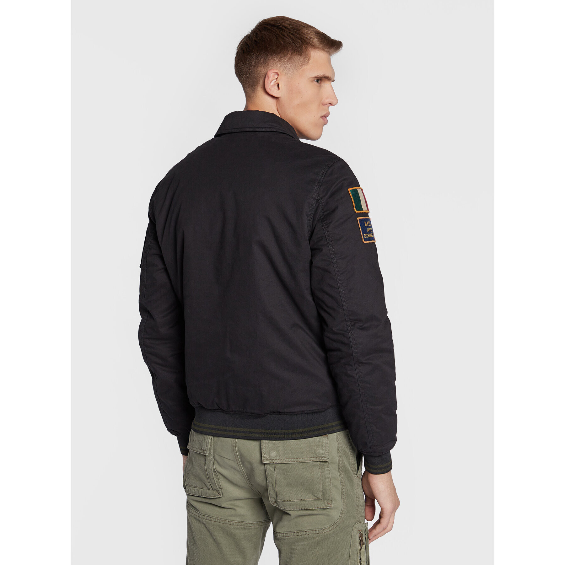 Aeronautica Militare Bundy bomber 222AB2036CT3013 Čierna Regular Fit - Pepit.sk