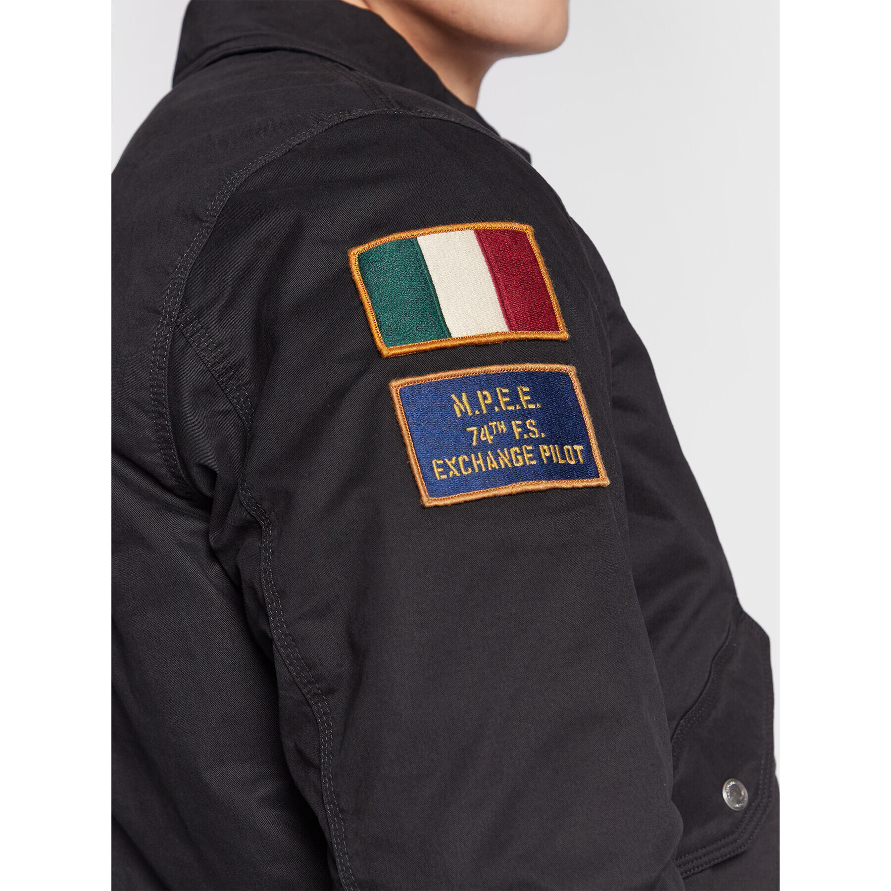 Aeronautica Militare Bundy bomber 222AB2036CT3013 Čierna Regular Fit - Pepit.sk