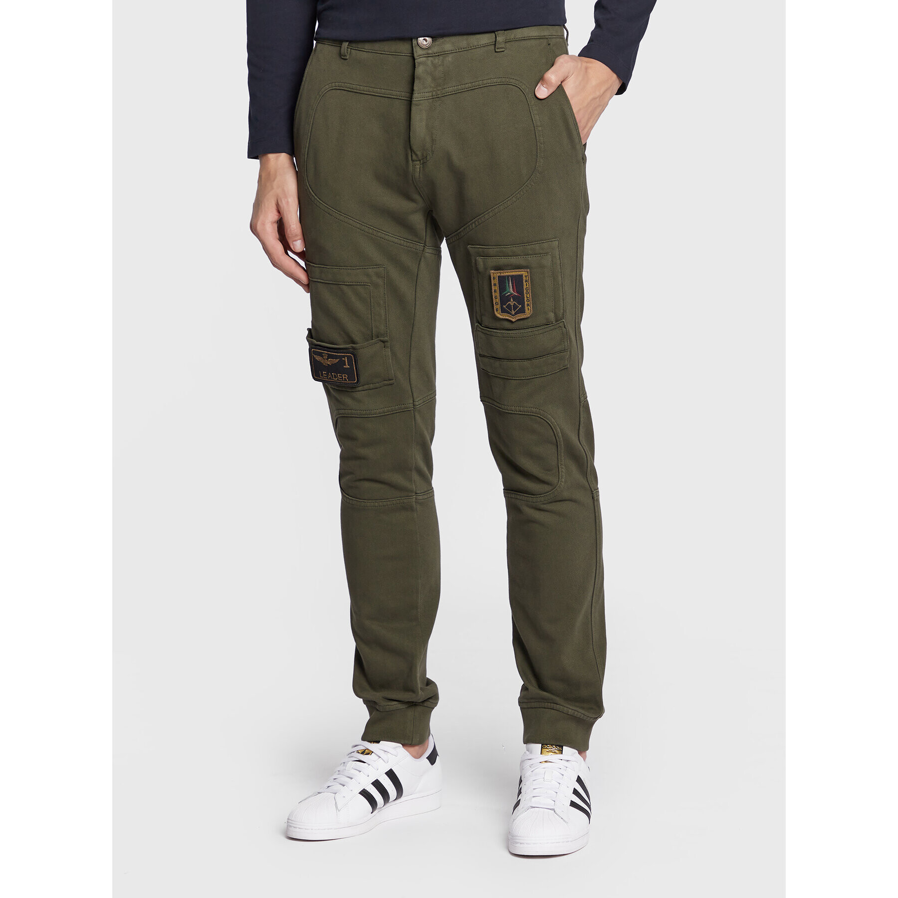 Aeronautica Militare Jogger nohavice 222PF743J505 Zelená Regular Fit - Pepit.sk