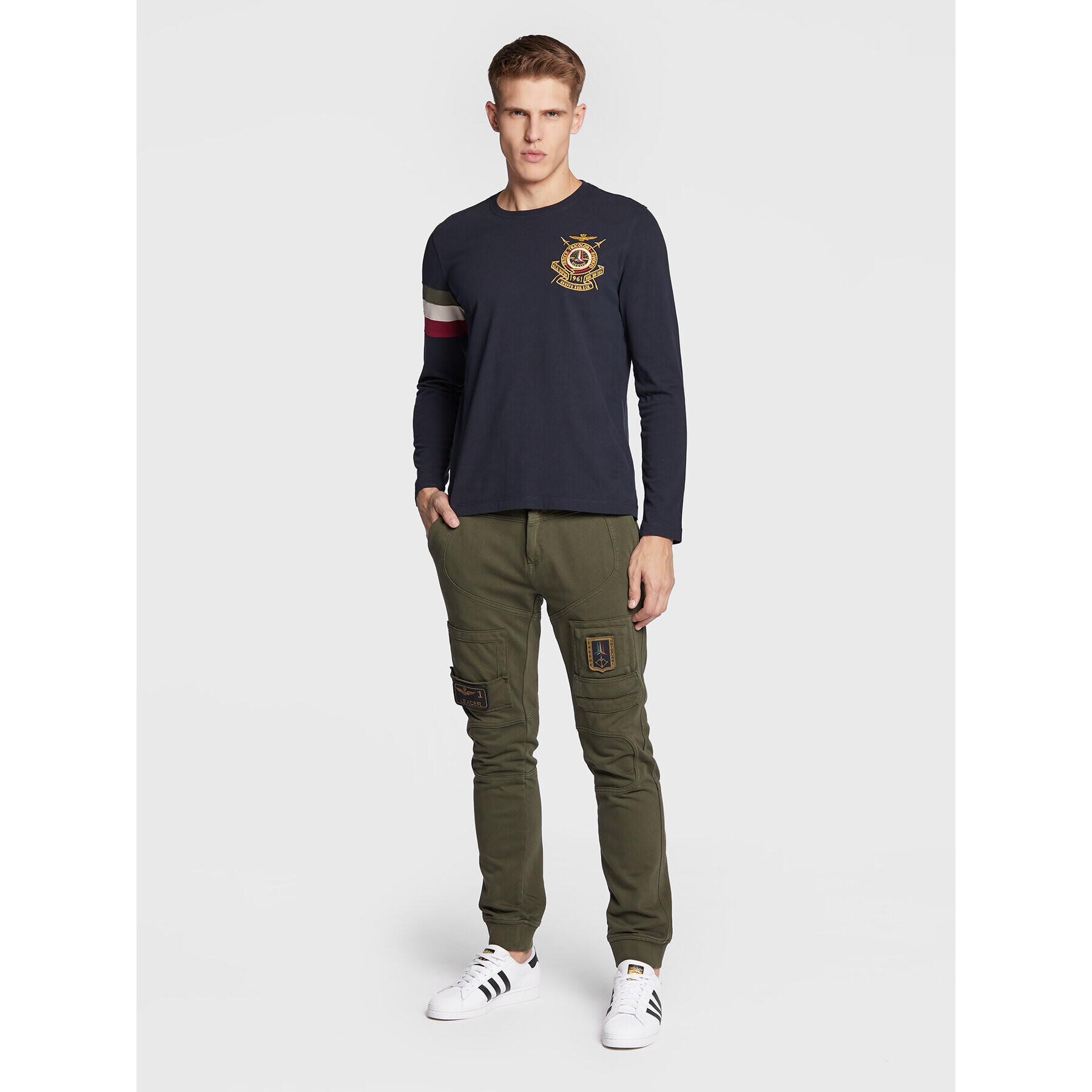 Aeronautica Militare Jogger nohavice 222PF743J505 Zelená Regular Fit - Pepit.sk