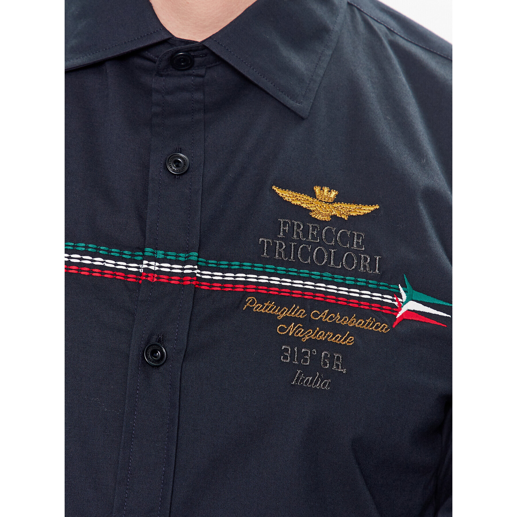 Aeronautica Militare Košeľa 231CA1227CT3114 Tmavomodrá Slim Fit - Pepit.sk