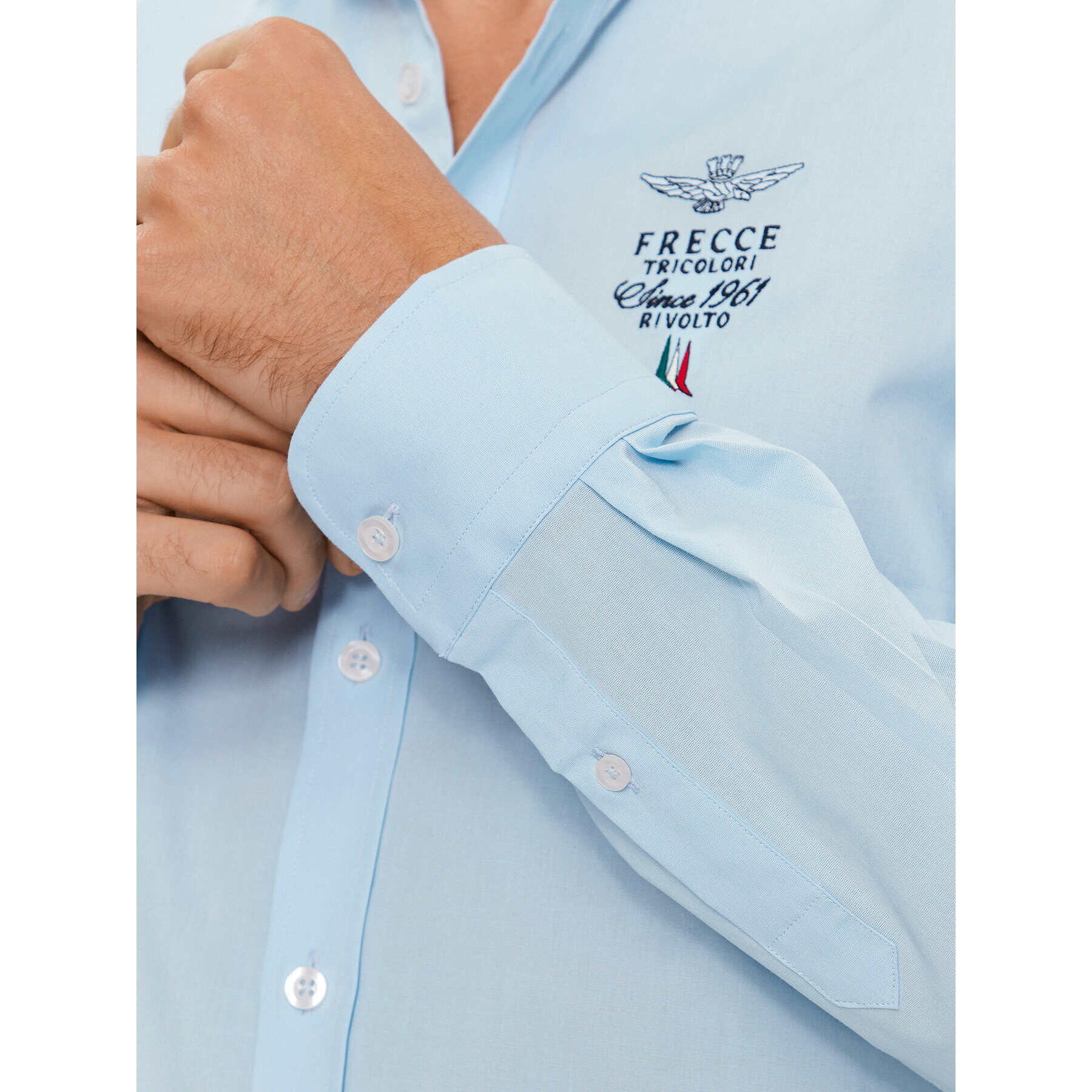 Aeronautica Militare Košeľa 232CA1236CT3212 Modrá Slim Fit - Pepit.sk