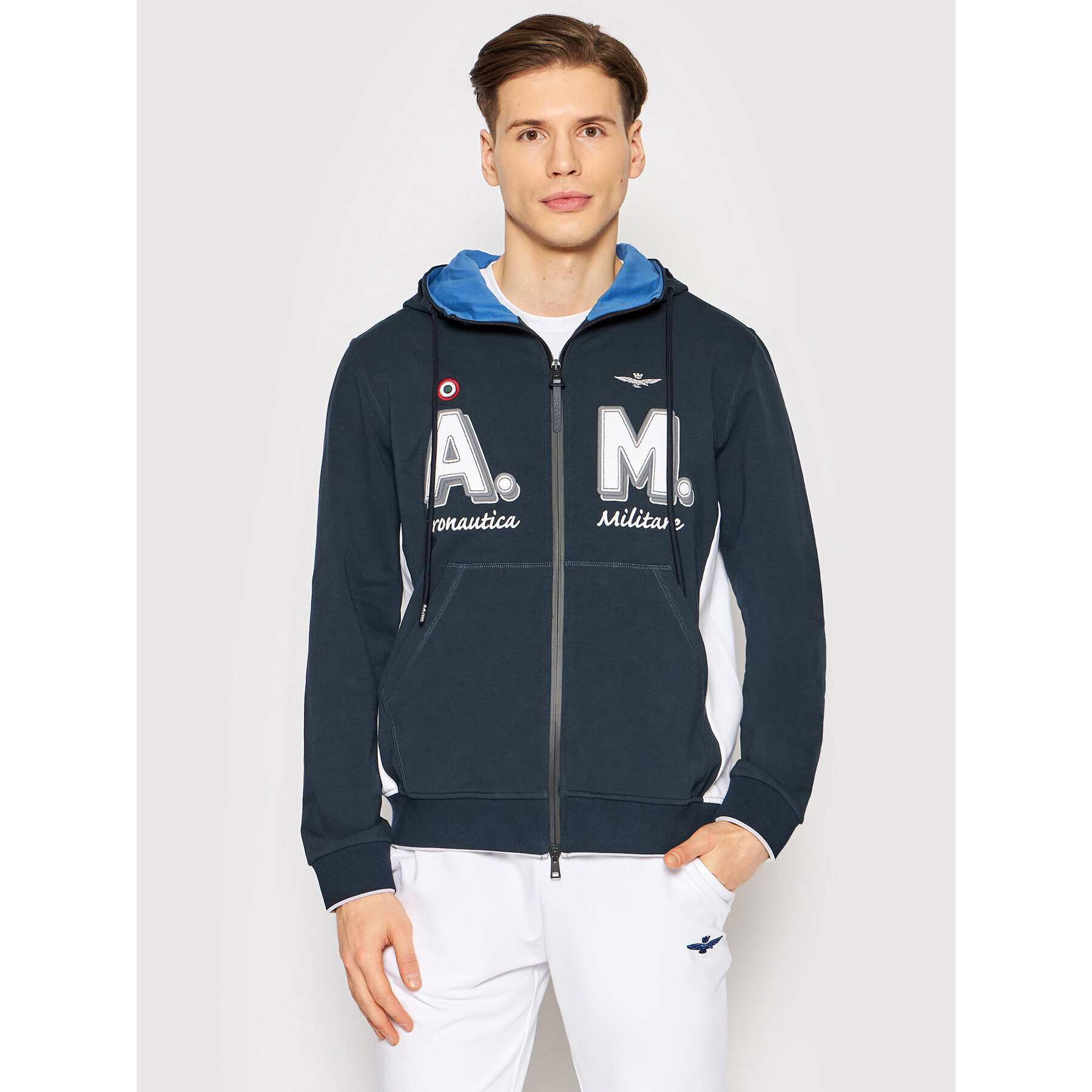 Aeronautica Militare Mikina 221FE1664F419 Tmavomodrá Regular Fit - Pepit.sk