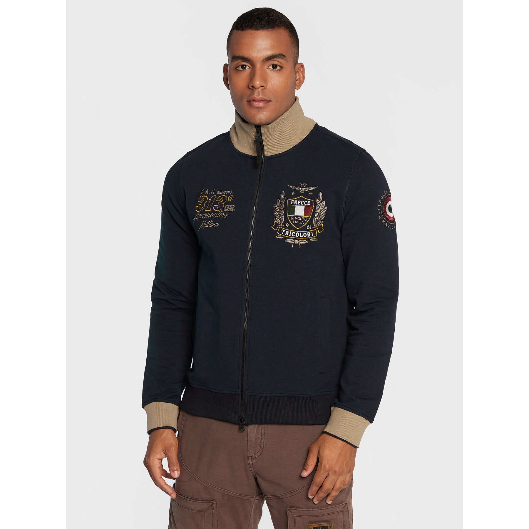 Aeronautica Militare Mikina 222FE1723F418 Tmavomodrá Regular Fit - Pepit.sk