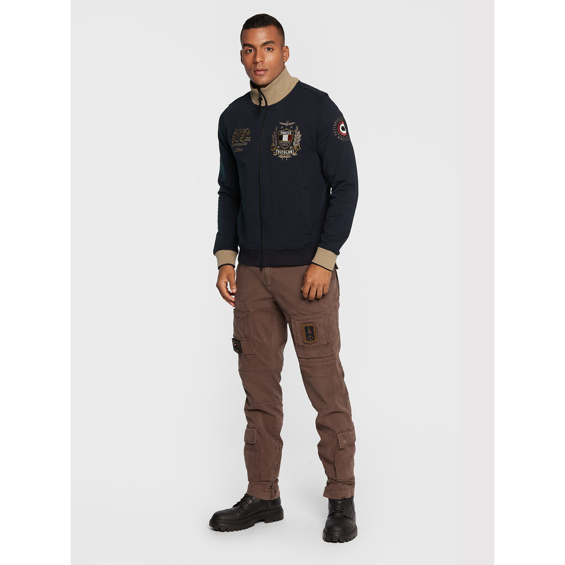 Aeronautica Militare Mikina 222FE1723F418 Tmavomodrá Regular Fit - Pepit.sk