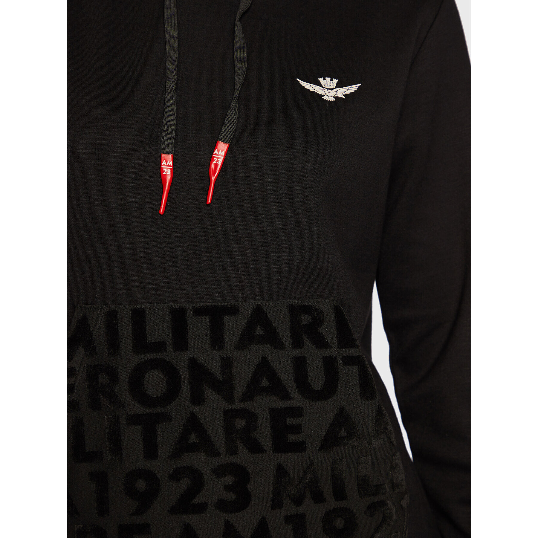 Aeronautica Militare Mikina 222FE1729DF483 Čierna Regular Fit - Pepit.sk