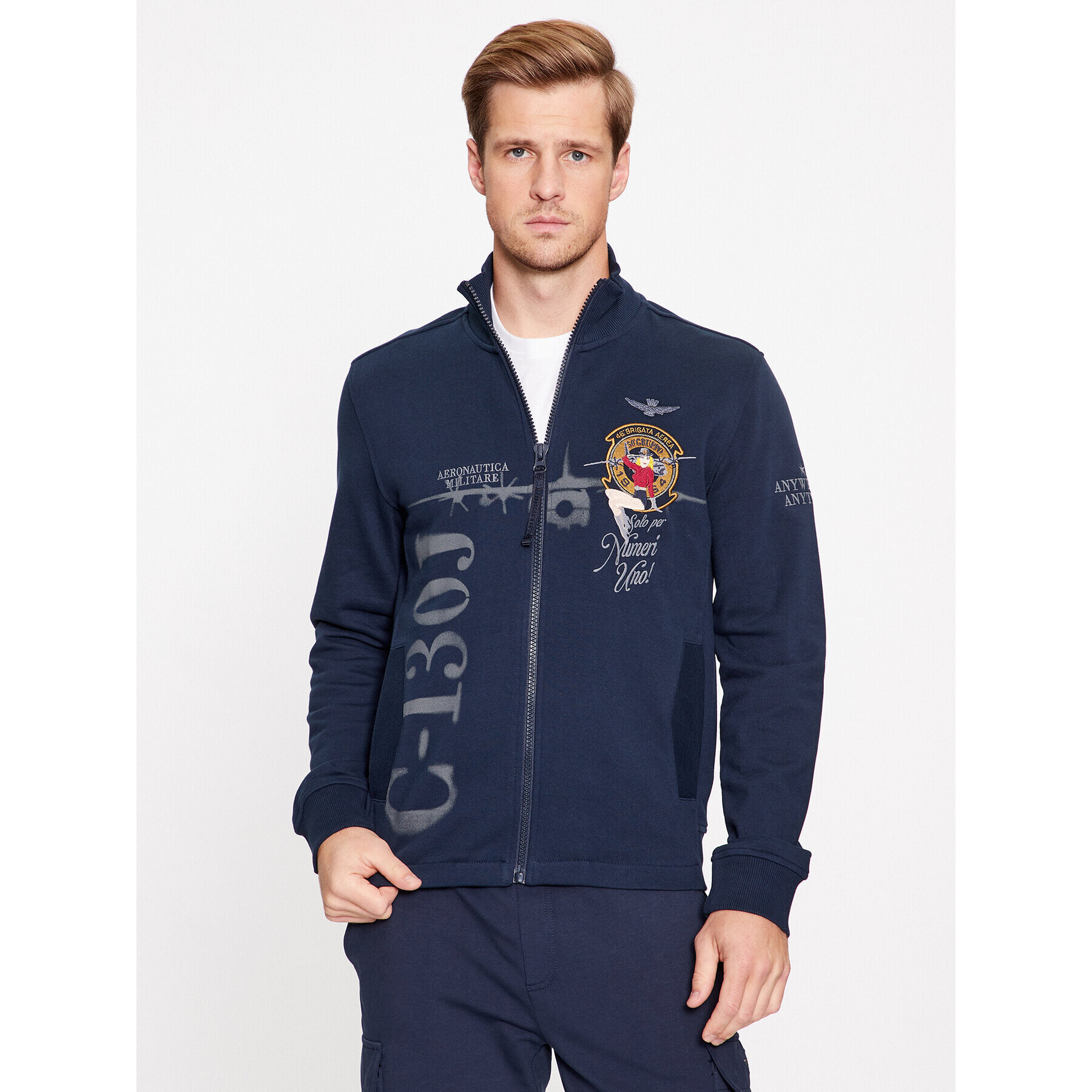 Aeronautica Militare Mikina 232FE1802F511 Tmavomodrá Regular Fit - Pepit.sk