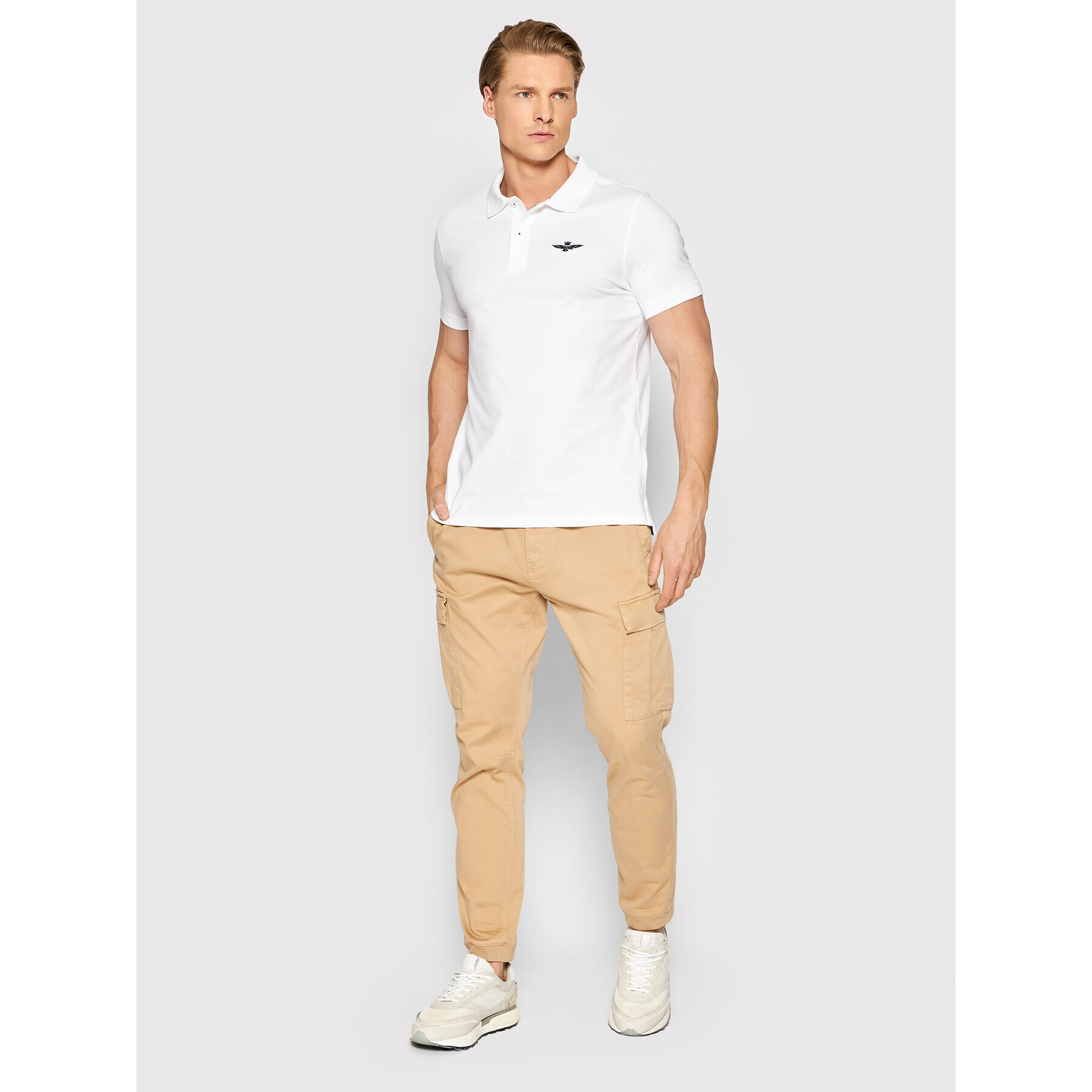 Aeronautica Militare Polokošeľa 221PO1430P178 Biela Slim Fit - Pepit.sk