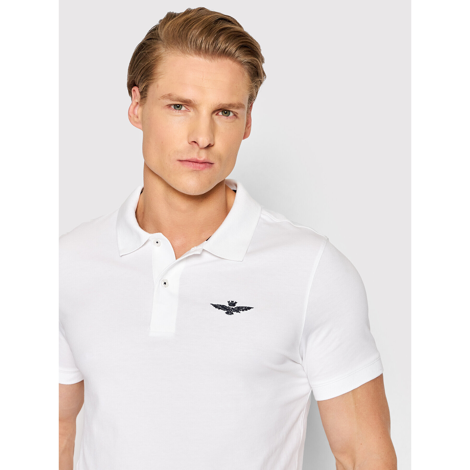 Aeronautica Militare Polokošeľa 221PO1430P178 Biela Slim Fit - Pepit.sk