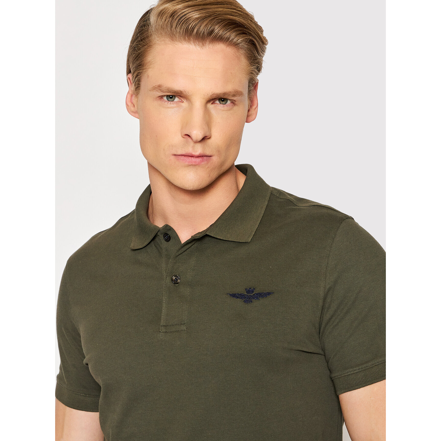 Aeronautica Militare Polokošeľa 221PO1430P178 Zelená Slim Fit - Pepit.sk