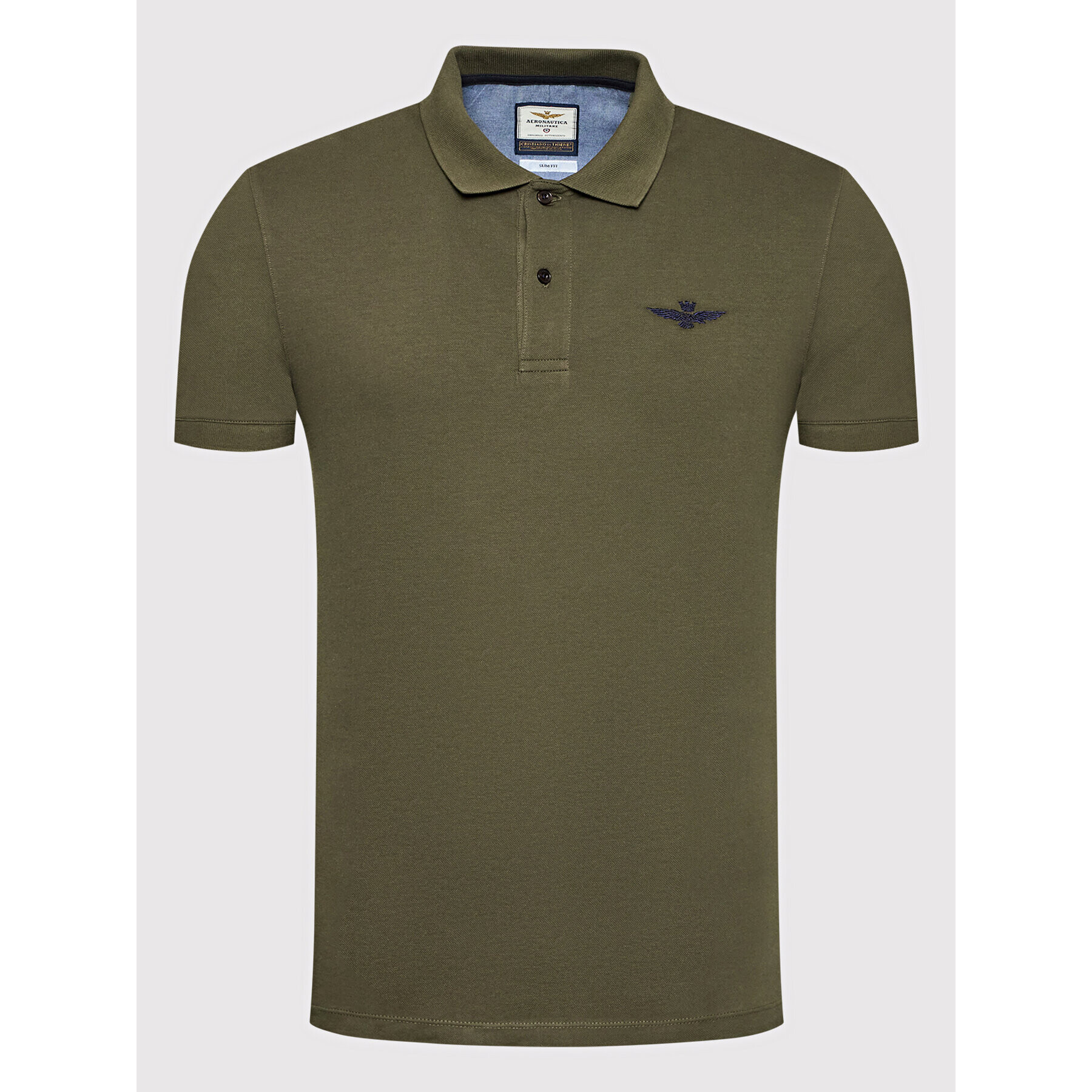 Aeronautica Militare Polokošeľa 221PO1430P178 Zelená Slim Fit - Pepit.sk