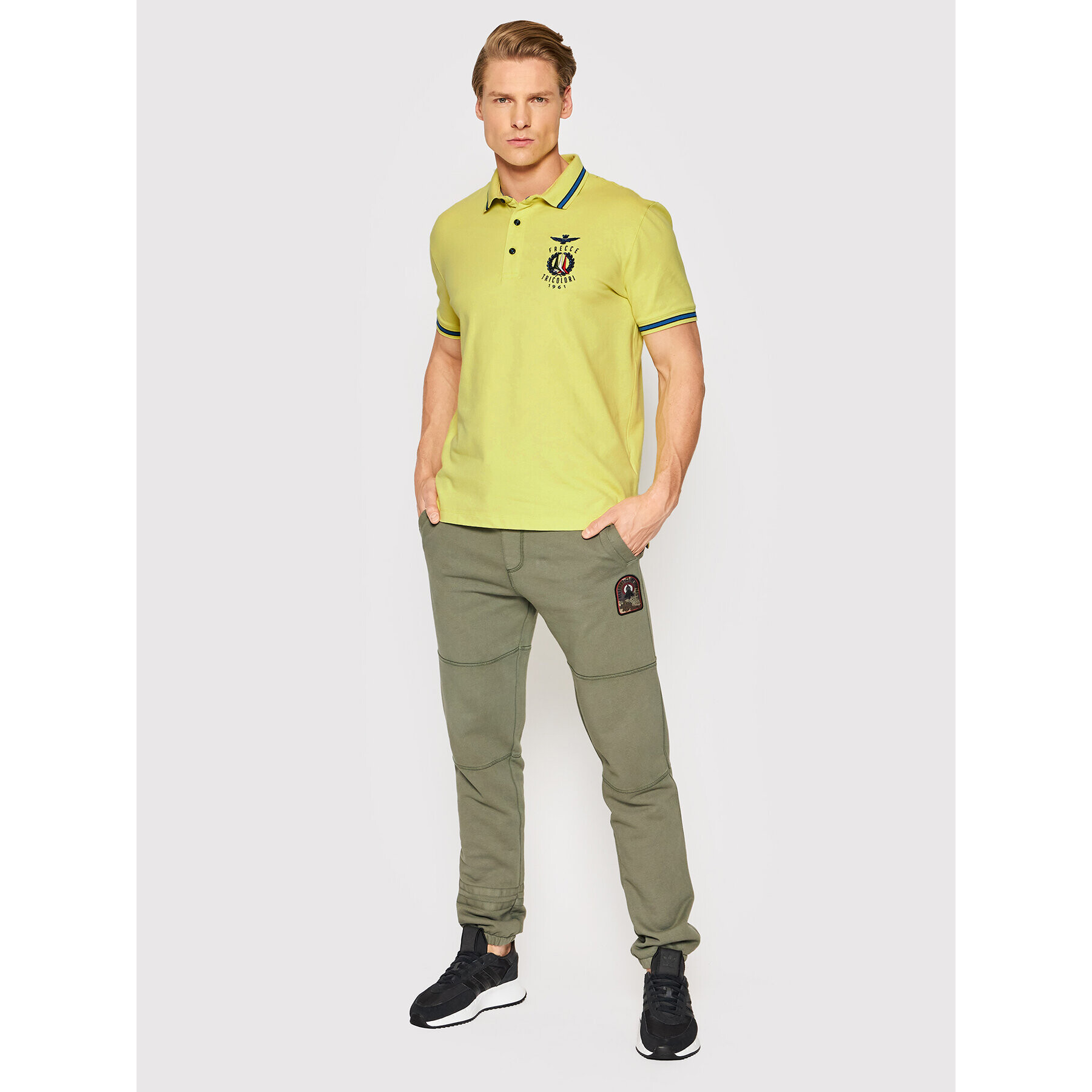 Aeronautica Militare Polokošeľa 221PO1599P191 Žltá Slim Fit - Pepit.sk