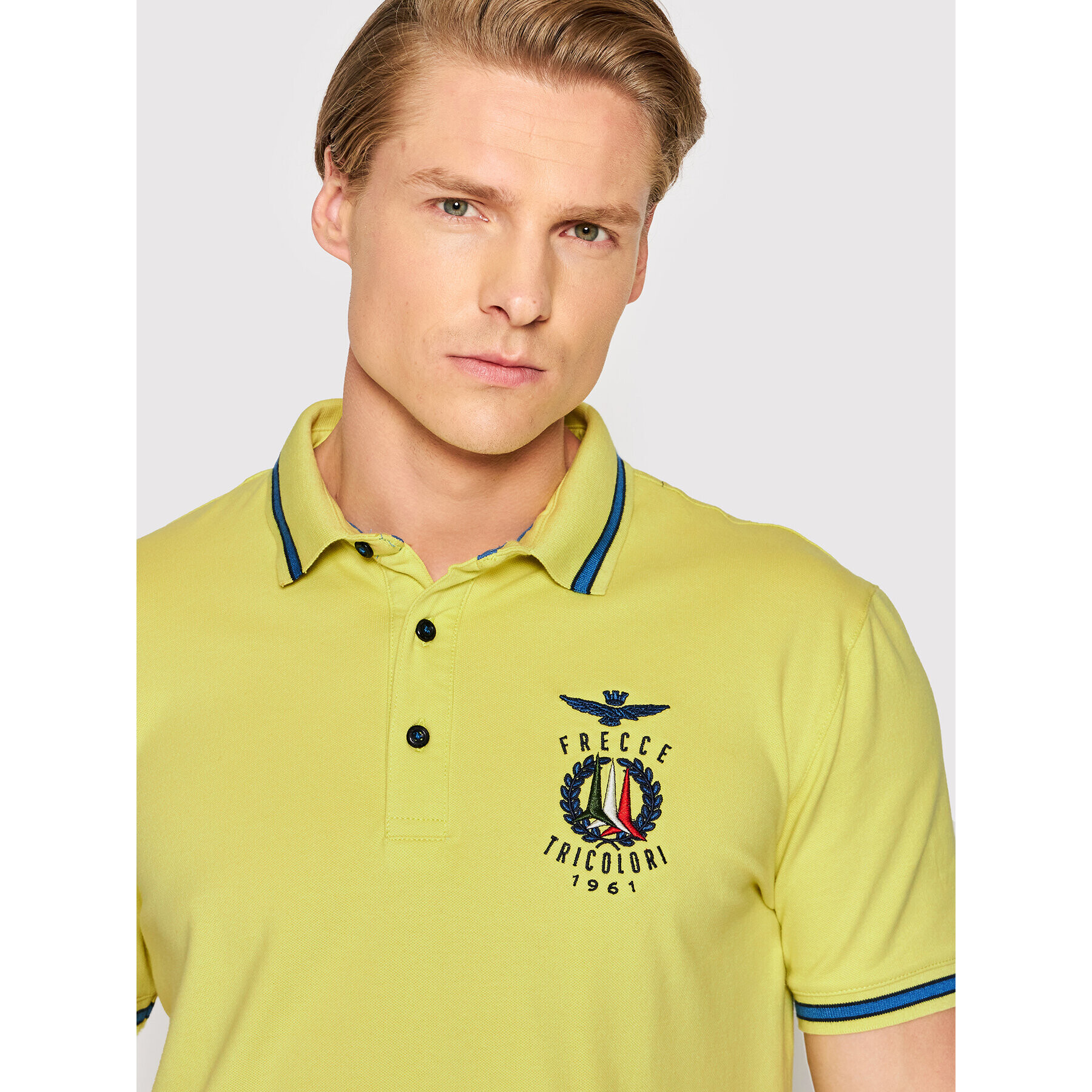 Aeronautica Militare Polokošeľa 221PO1599P191 Žltá Slim Fit - Pepit.sk