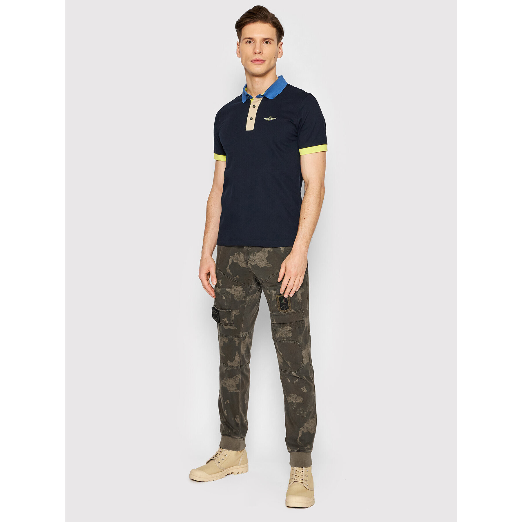 Aeronautica Militare Polokošeľa 221PO1601P208 Tmavomodrá Regular Fit - Pepit.sk