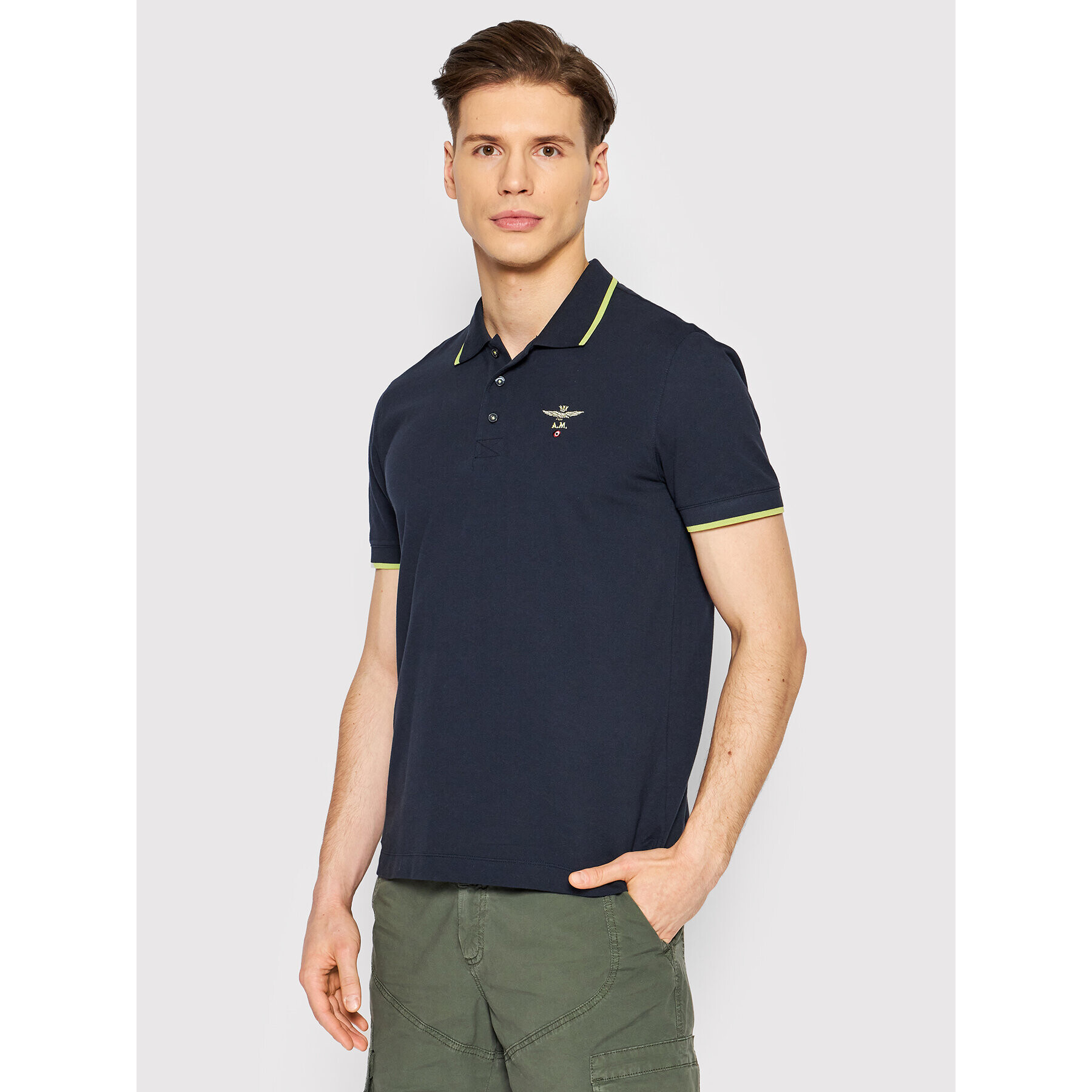 Aeronautica Militare Polokošeľa 221PO1604P82 Tmavomodrá Regular Fit - Pepit.sk