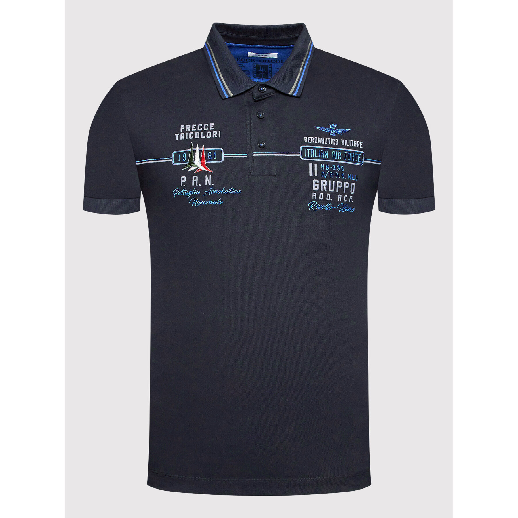 Aeronautica Militare Polokošeľa 221PO1607P199 Tmavomodrá Slim Fit - Pepit.sk