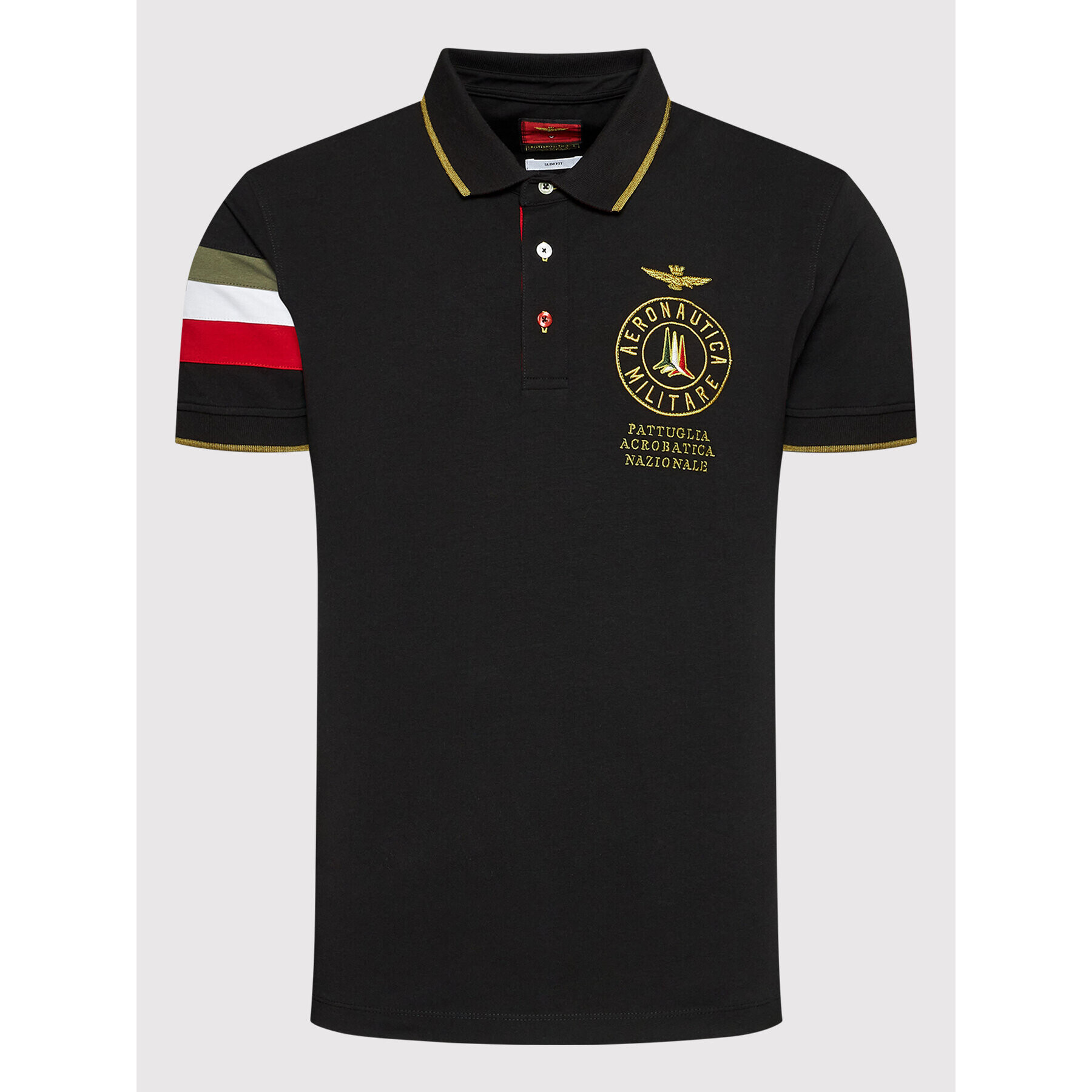 Aeronautica Militare Polokošeľa 221PO1614J469 Čierna Regular Fit - Pepit.sk