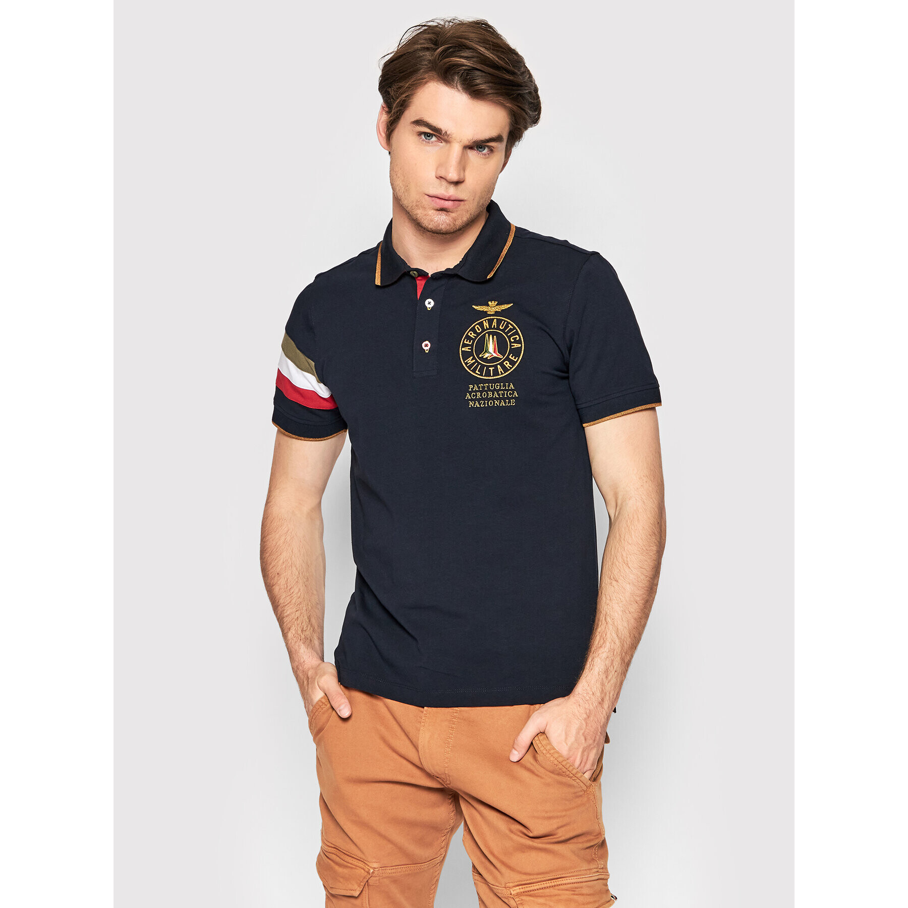 Aeronautica Militare Polokošeľa 221PO1614J469 Tmavomodrá Regular Fit - Pepit.sk