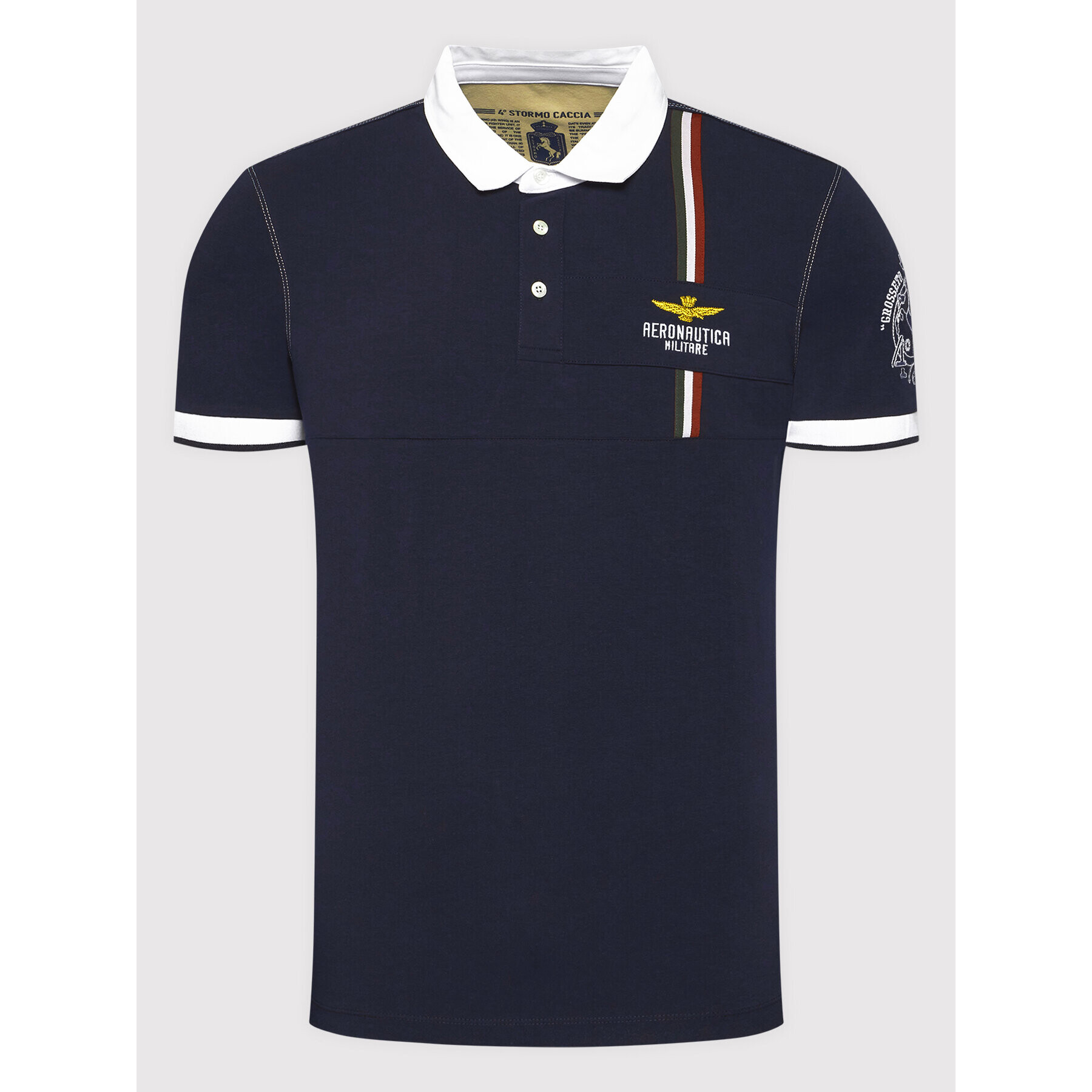 Aeronautica Militare Polokošeľa 221PO1619J469 Tmavomodrá Regular Fit - Pepit.sk