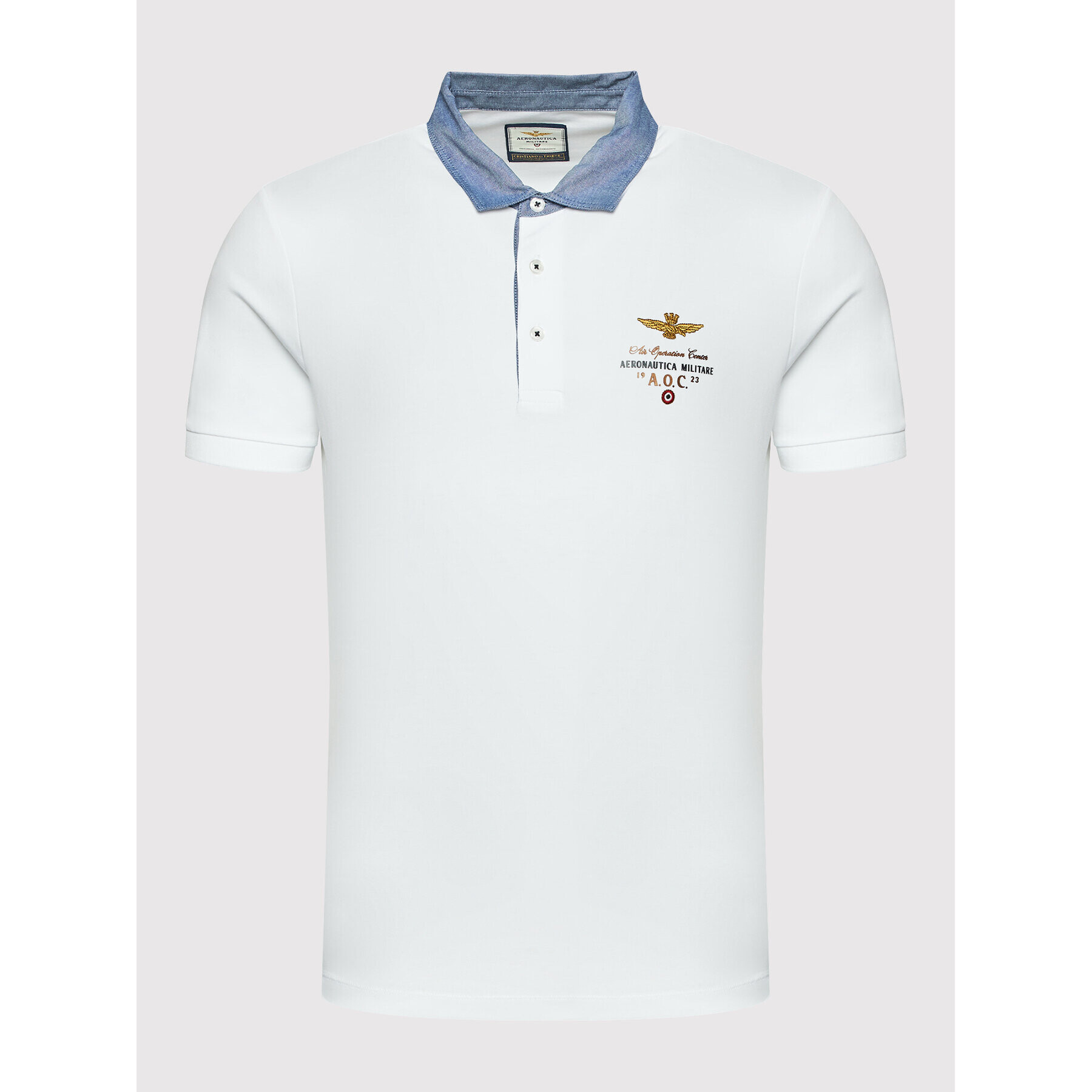 Aeronautica Militare Polokošeľa 221PO1623J506 Biela Regular Fit - Pepit.sk