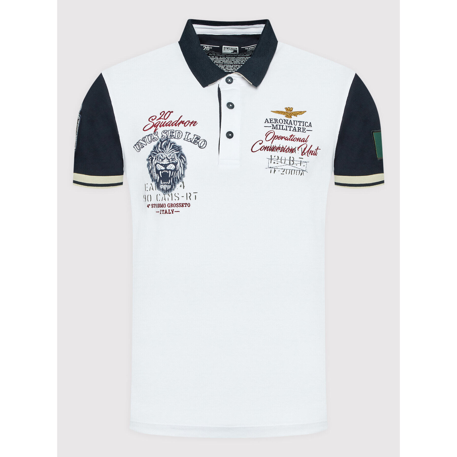 Aeronautica Militare Polokošeľa 221PO1627P199 Biela Regular Fit - Pepit.sk